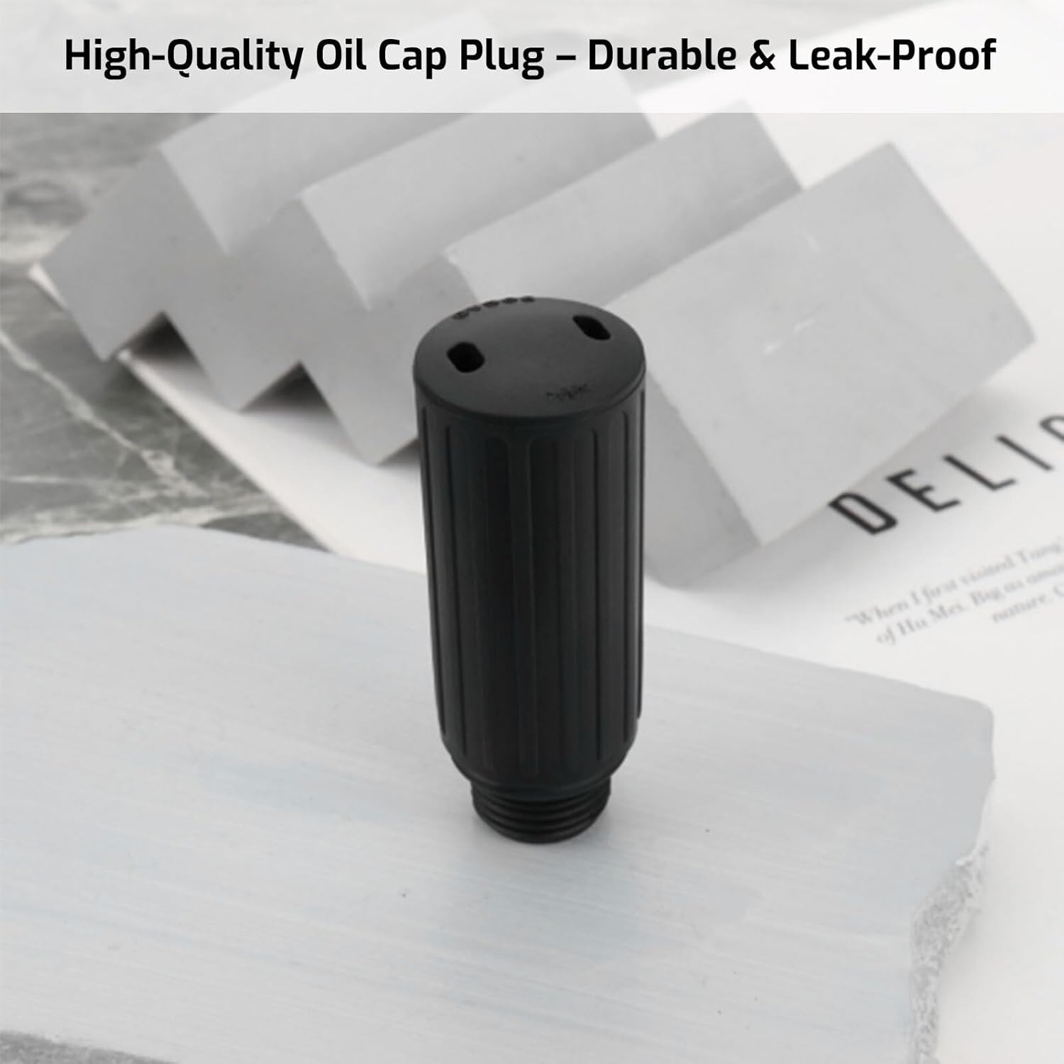 Lyvixora 3Pcs Oil Cap Plug M15 1.5Mm Air Compressor Breather Replacement Parts, Compatible with Craftsman Powermate Coleman Husky, E100087 Oil Fill Cap Accessories (Black Thread)​​ image number 5