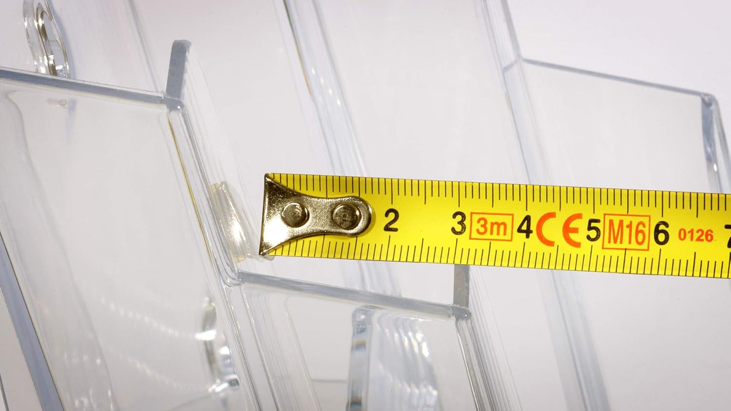 Opus 2 4-Tier Leaflet & Brochure Holder | for 1/3 A4 Size Literature | Clear Acrylic Construction | Booklet, Flyer & Menu Display & Dispenser for Office, Restaurants & Reception | Portrait | Clear image number 1