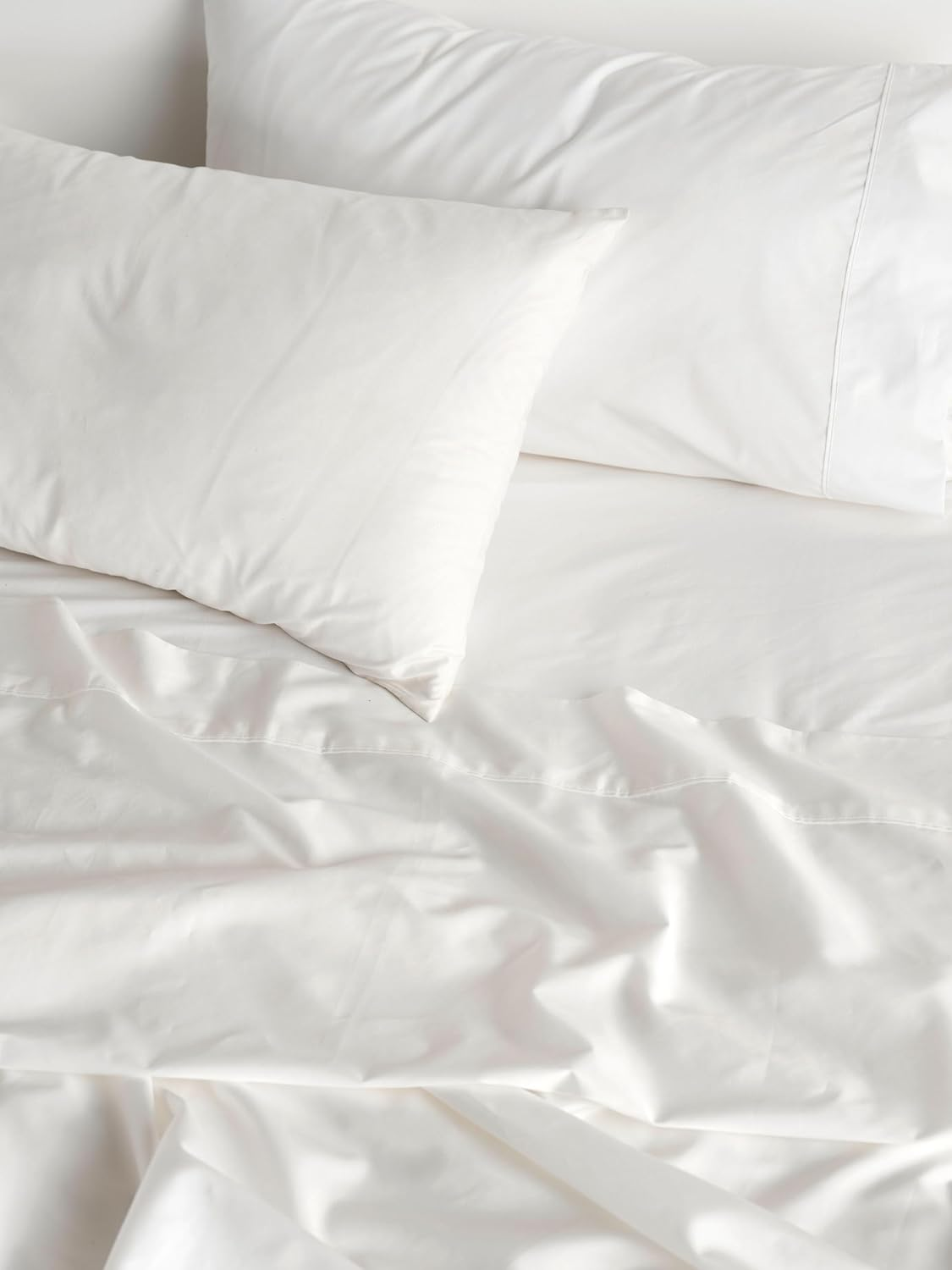 Linen House 300TC Cotton Percale King Bed Sheet Set, White image number 6