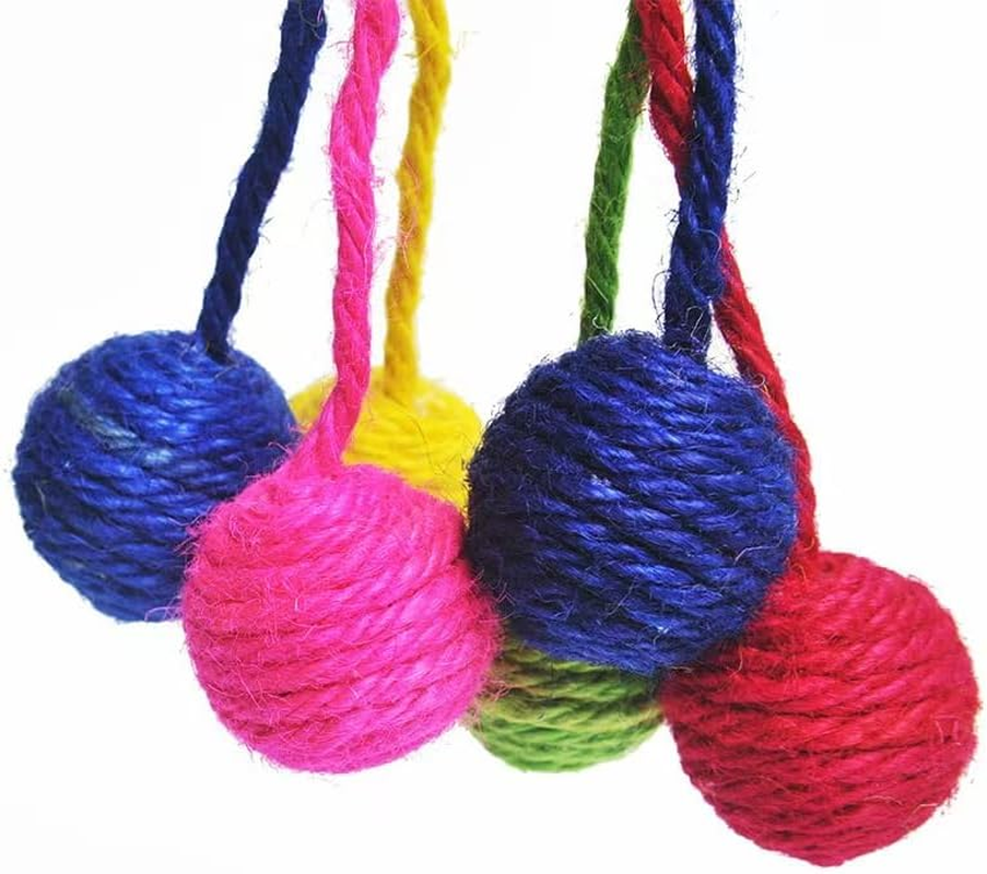Hanging Interactive Cat Toy Sisal Rope Ball, Eco Friendly Self Play Bite and Wear Resistant Pets Interactive Toy Cat Rope Ball for Indoors Cats for Hanging Cat Scratching Tree （3 Pcs/1512 image number 5