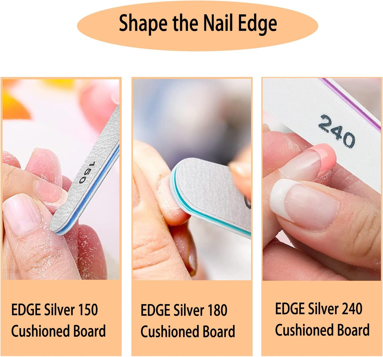 8PCS Nail File Set, Professional Manicure Tools Kit, 6Pcs Buffer Block Sponge Polished, with Cuticle Nipper and Pusher for Dead Skin Nail Trimming Manicure Tools image number 1