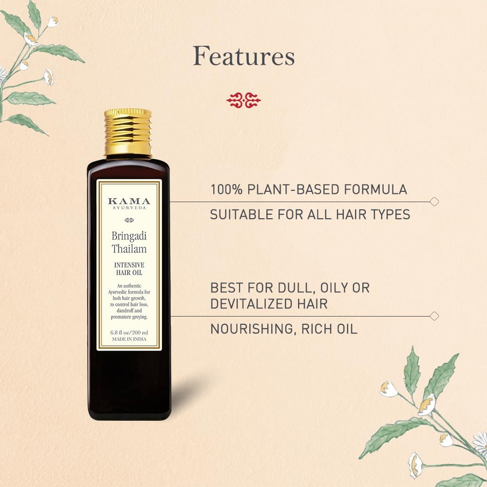 Kama Ayurveda Bringadi Oil (250Ml) image number 1
