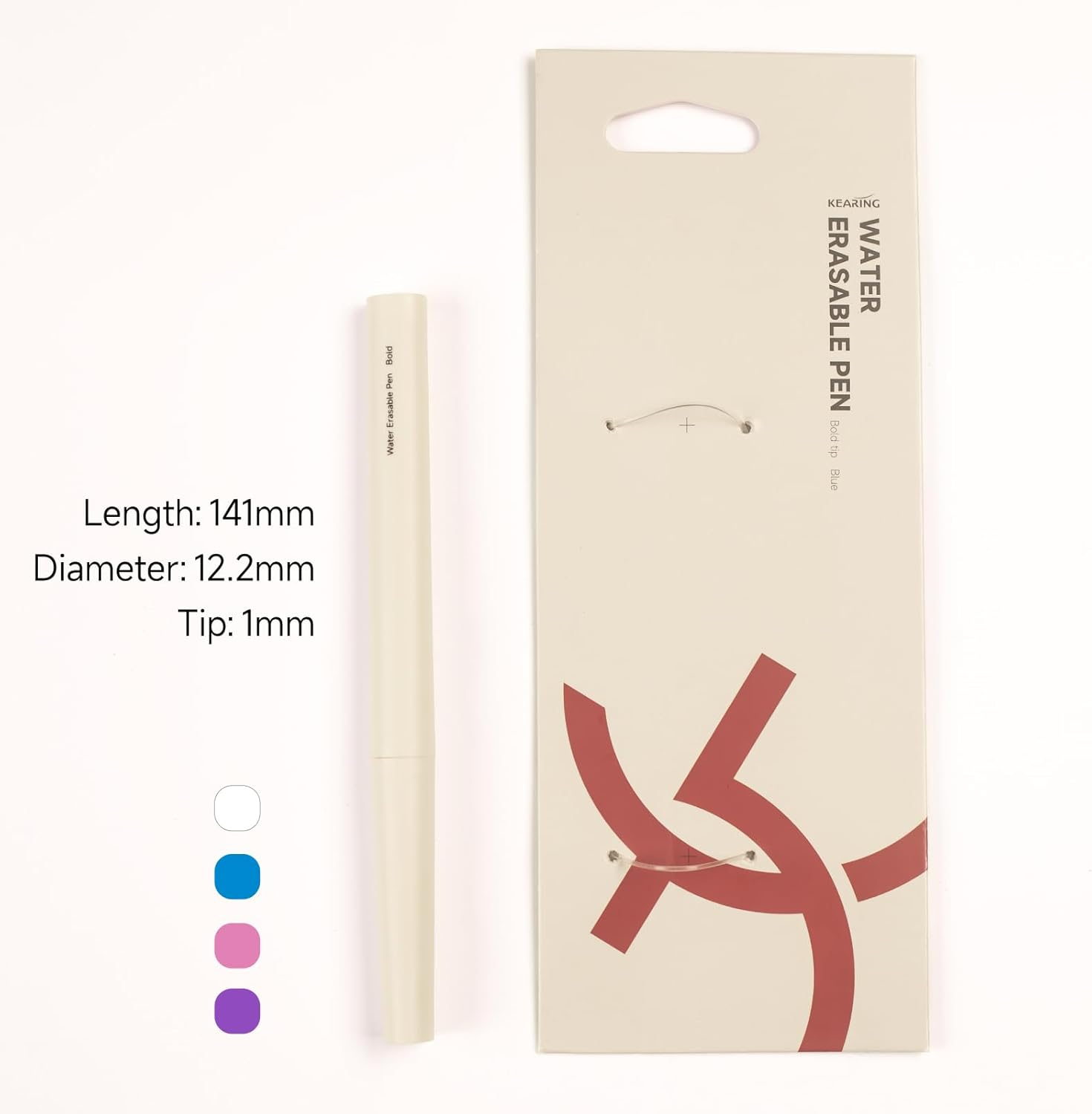 KEARING White Water Erasable Marking Pen for Fabric, Disappearing Ink Marker, Fabric Embroidery Pen, Water Soluble Tool for DIY Crafts, Embroidery Erasable Pen, Fabric Marker