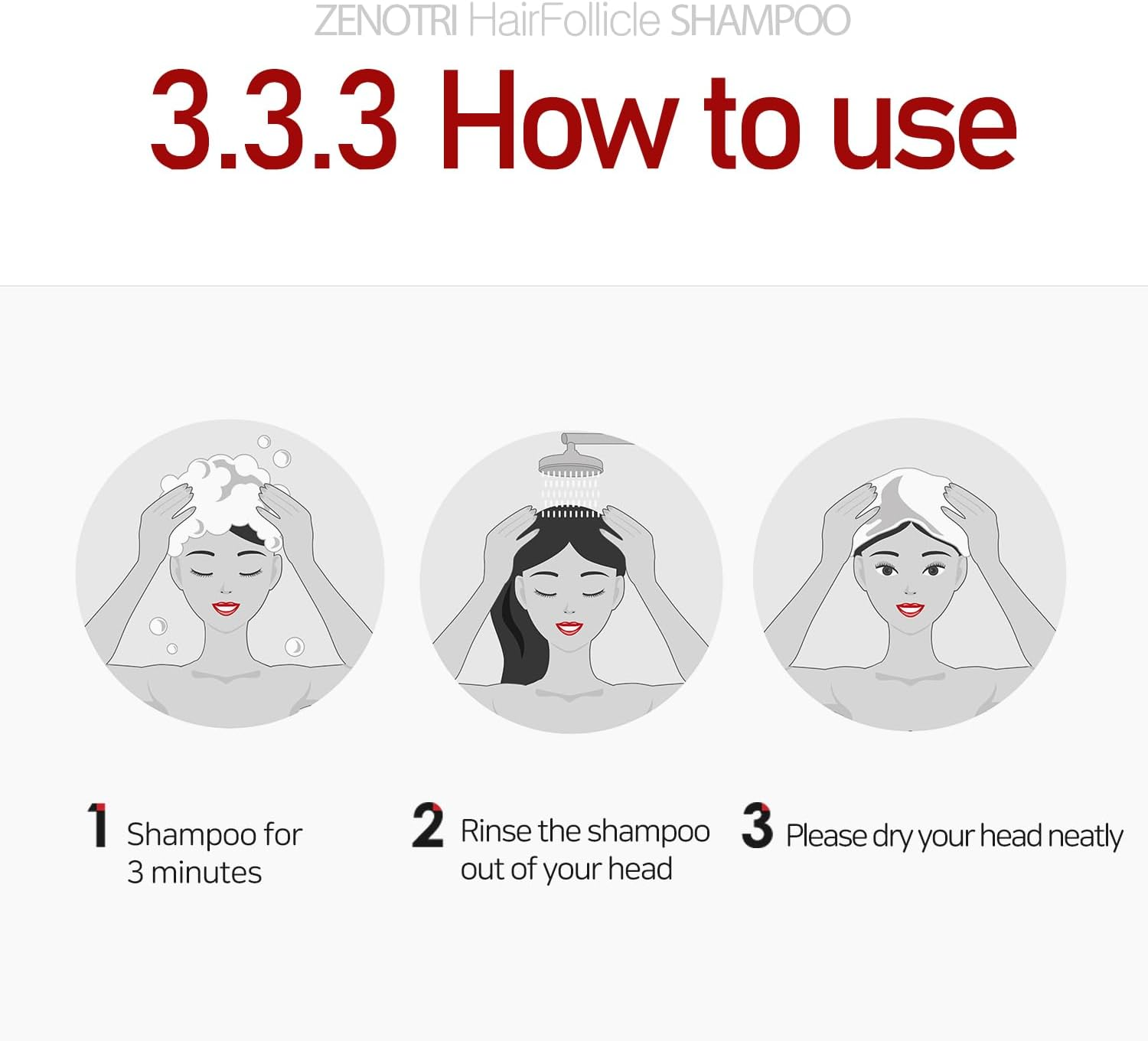 ZENOTRI Follicle Shampoo Hair Loss Zero with Copper Peptide, Biotin, Dexpanthenol, Pyrithione Zinc/Genetic Hair Care Solution image number 6