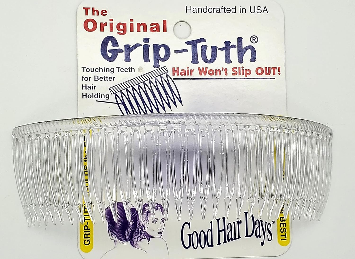 Good Hair Days 4 Inch Grip-Tuth Frenchy - Black
