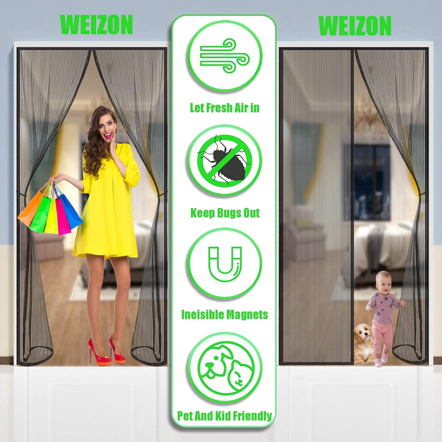 Magnetic Fly Screen Door, Insect Protection, 130 X 240 Cm, Balcony, Fly Curtain, Magnetic Curtain for Cellar and Patio, No Drilling, Black image number 5