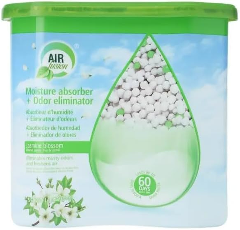 Air Fusion Moisture Absorber & Odour Eliminator &ndash; Jasmine Blossom Scent &ndash; Long-Lasting Dampness and Odour Control for a Fresher, More Welcoming Home