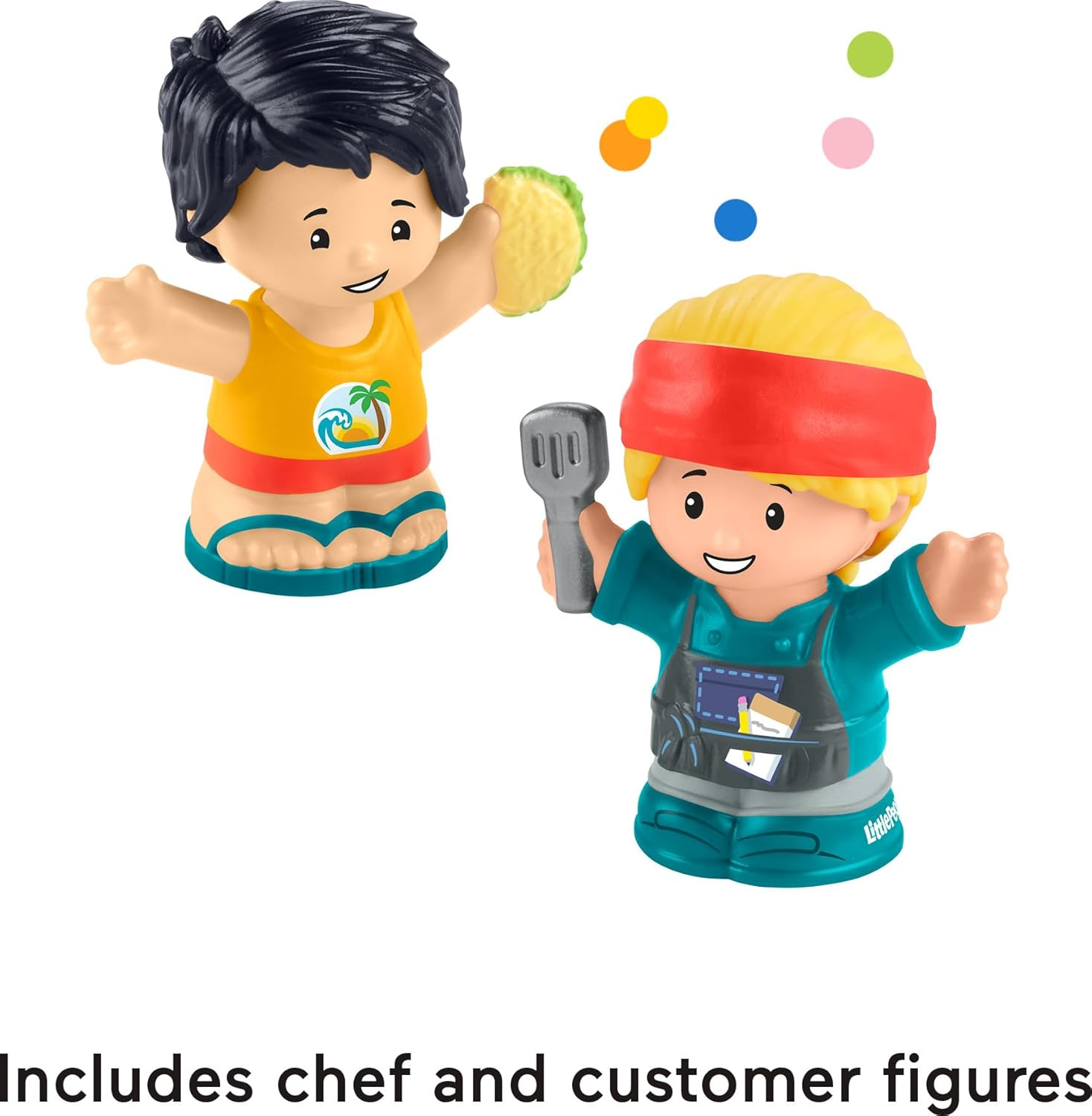 Fisher-Price Little People Musical Toddler Toy Serve It up Food Truck Vehicle with 2 Figures for Pretend Play Kids Ages 1+ Years image number 2