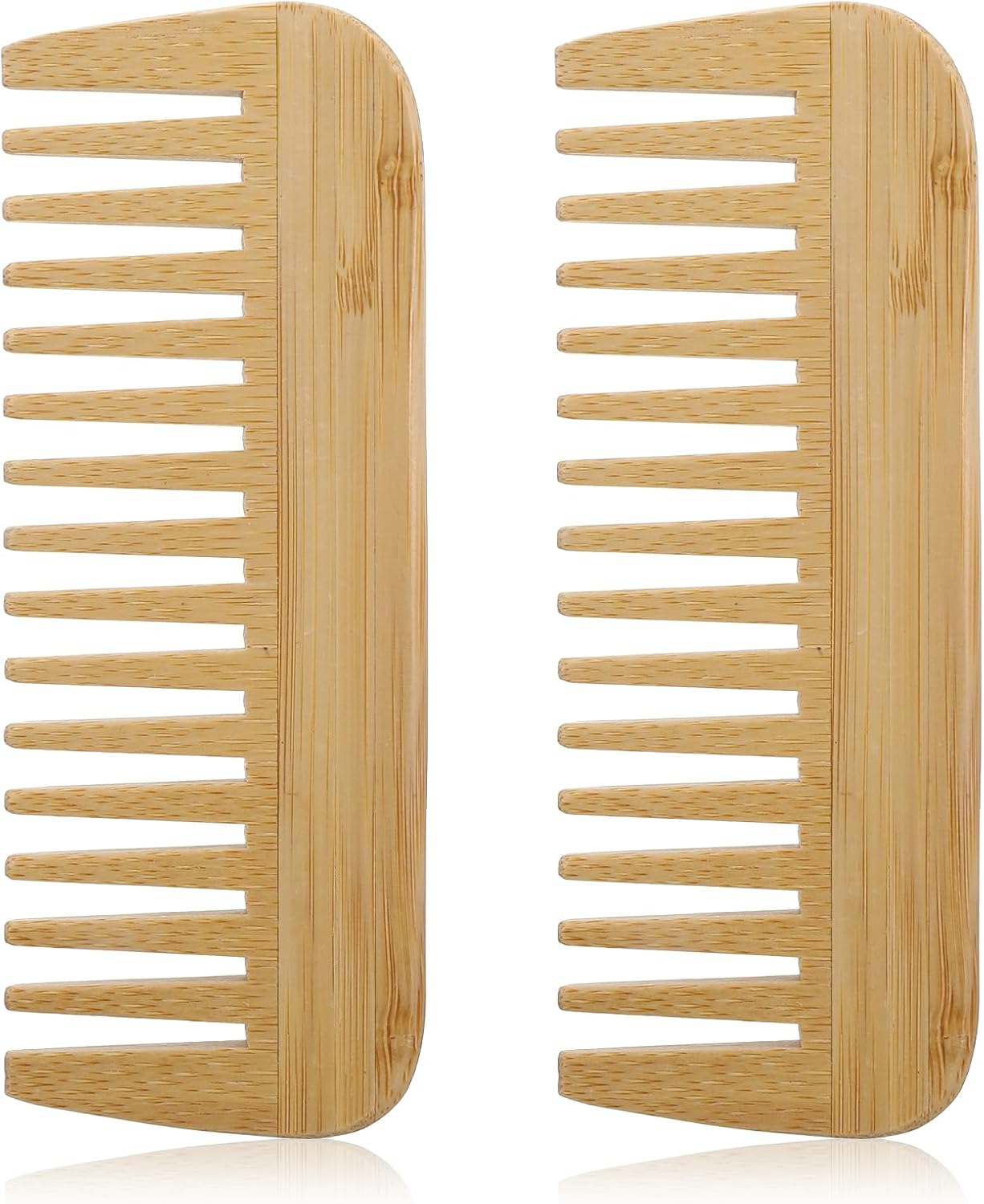 Mabor Pack of 2 Bamboo Hair Combs Men'S Antistatic Comb Men 14 Cm Comb Coarse Wide Teeth Combs for Men and Women image number 5