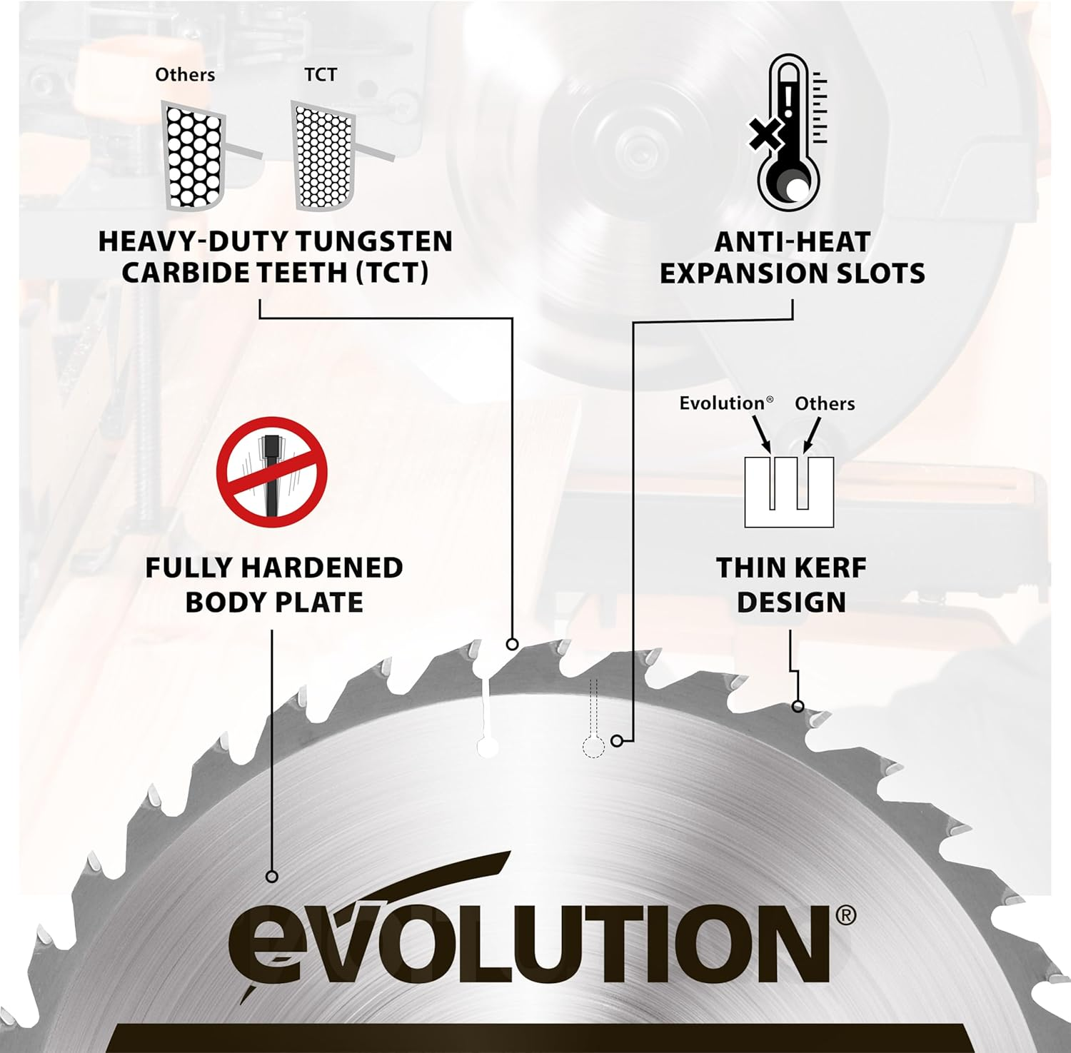 Evolution Power Tools FW210TCT-40, 210Mm image number 2