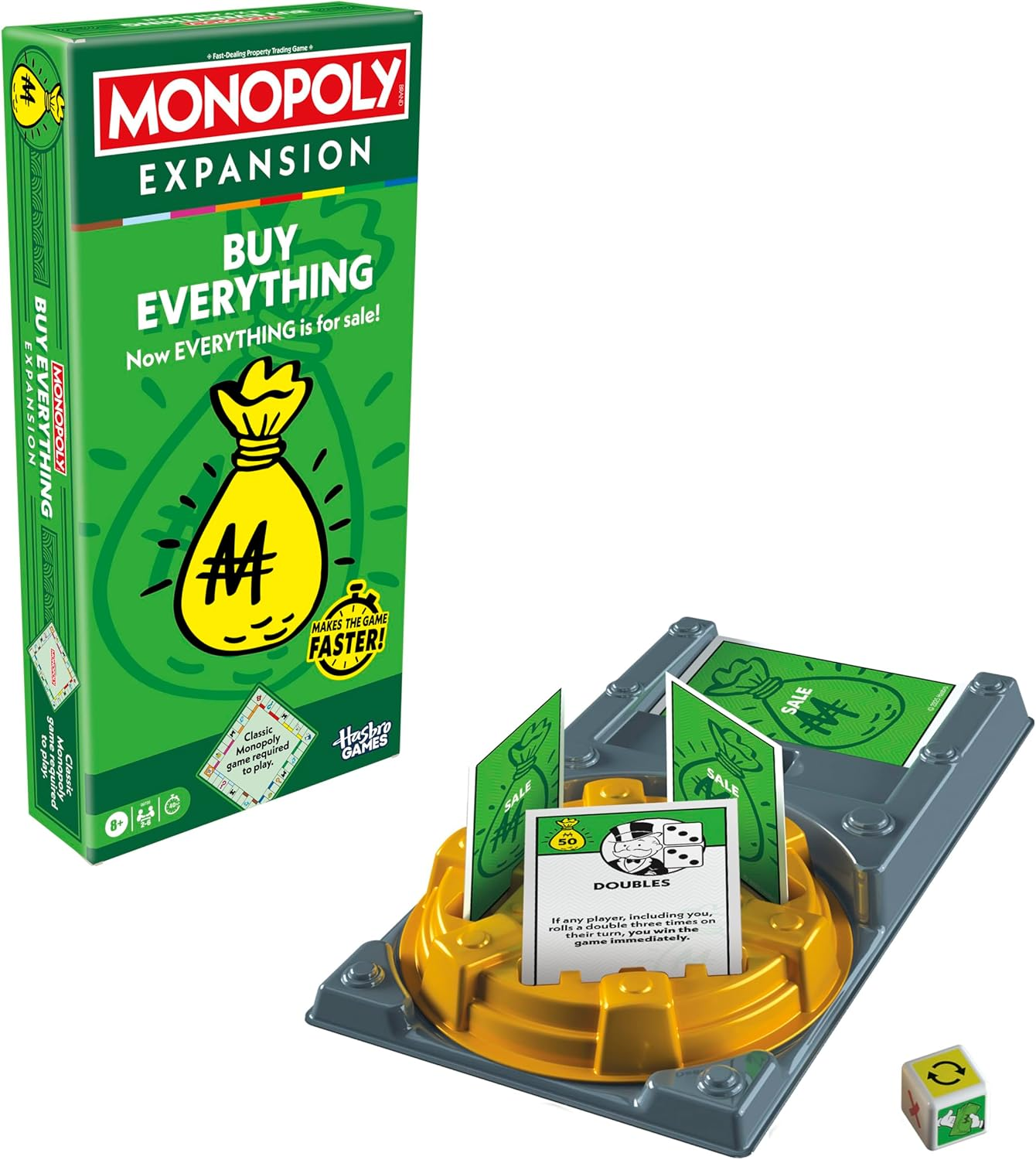 Monopoly Buy Everything Expansion | Add More Fun to Classic Monopoly Game and Play Faster | Ages 8+ | 2-6 Players | 40 Mins. | Family Board Games image number 3