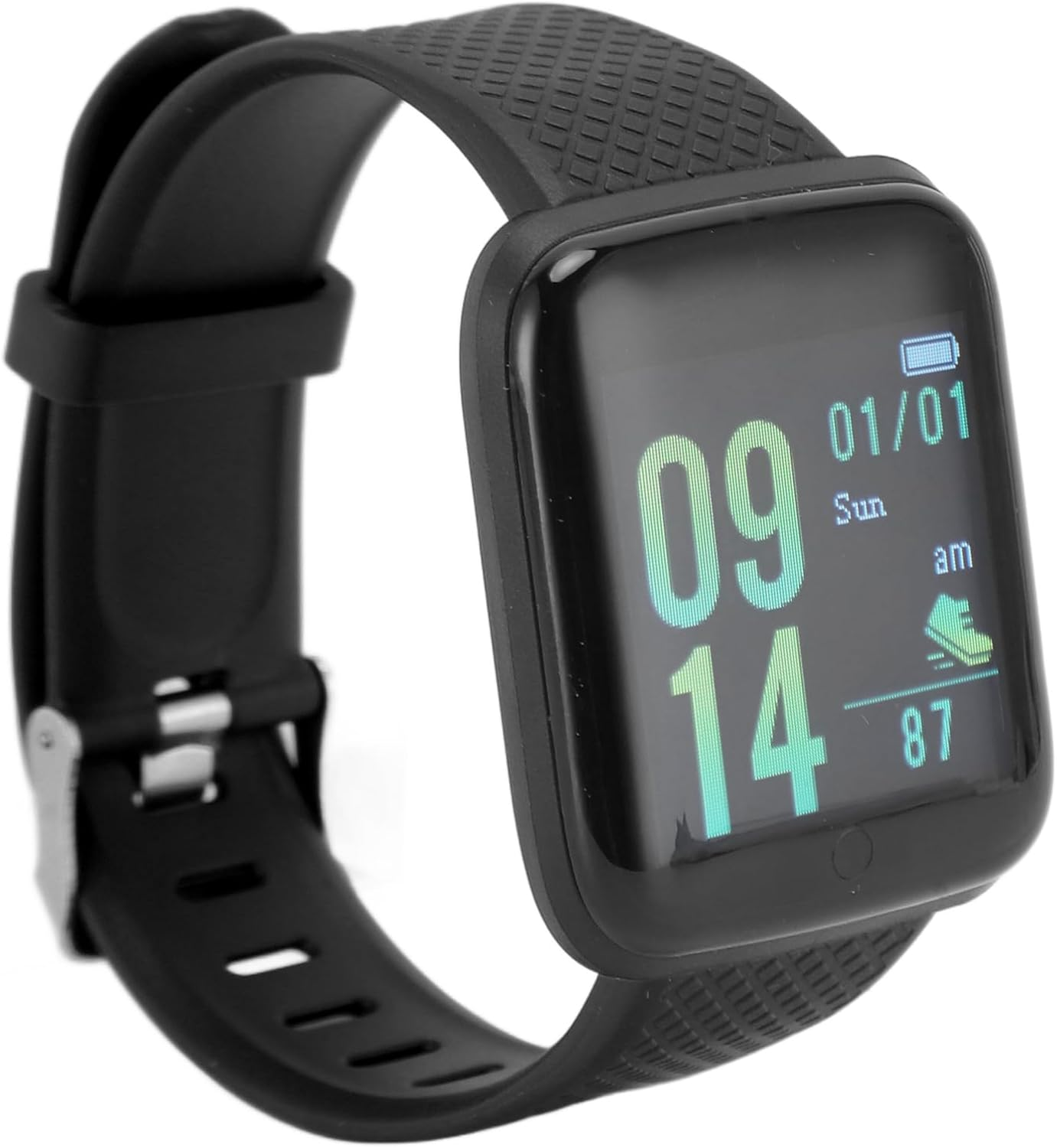 Smart Watch for Men Women, Fitness Tracker Watch with Step Tracker, Sleep & Calorie Monitor, Message Reminder, Health Tracker Watch for Ios 9.0 or for Android 5.0 for Phone Bluetooth 4.0 (Black)