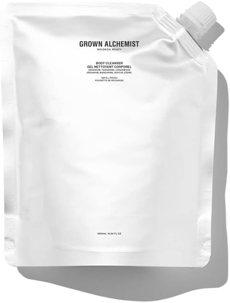 Grown Alchemist Body Cleanser REFILL: Geranium, Tangerine, Cedarwood. Gentle Body Wash That Hydrates and Cleanses Skin, (1L) image number 1