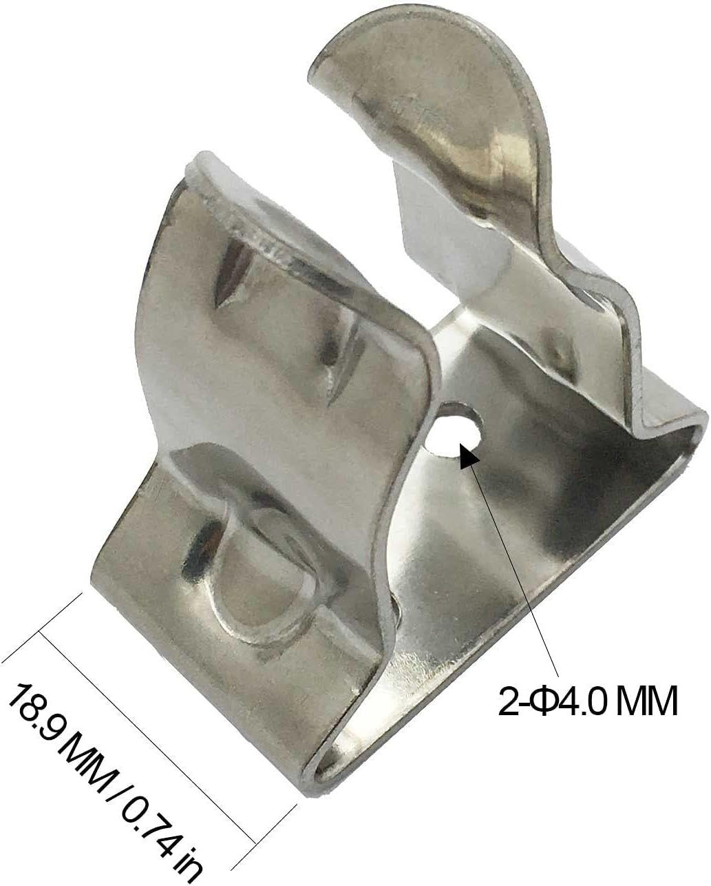 Spring Clips Hook Spring Clamp Tool Holder -Marine Grade Stainless Steel, for Boat Hook, Boat Pole, Gaff, Fishing Rod, Oar, Paddle, Brooms, Mop Handle, Tubes in Place -Pack of 2 (Small) image number 6