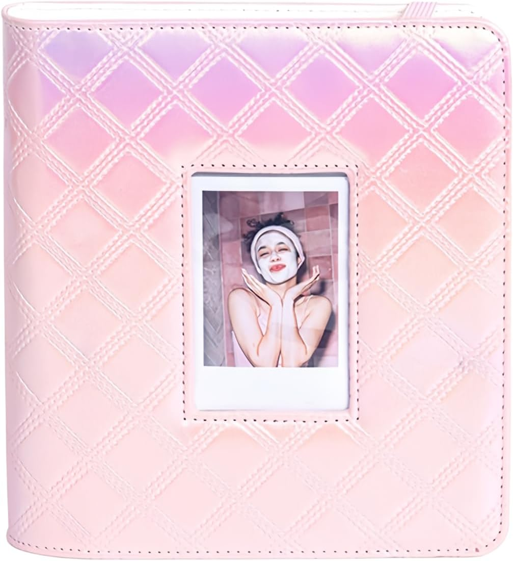 LAYOMI 288 Pockets Photo Album for Fujifilm Instax Mini 11 12 40 90 Evo Liplay Instant Camera, Photo Album for Polaroid Kodak HP Zink 2X3" Photo (Pearly Pink) - Pearly Green image number 5