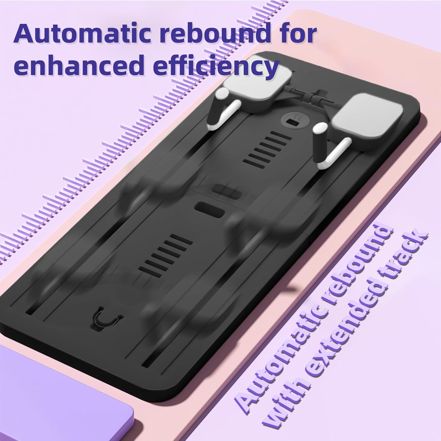 Pilates Board Reformer Set - Foldable Reformer Machine, 4 in 1 Multifunctional Core Exercise Equipment with Built-In Timing Device, Portable Full-Body Toning Workout for Home and Studio Use (Black) image number 1