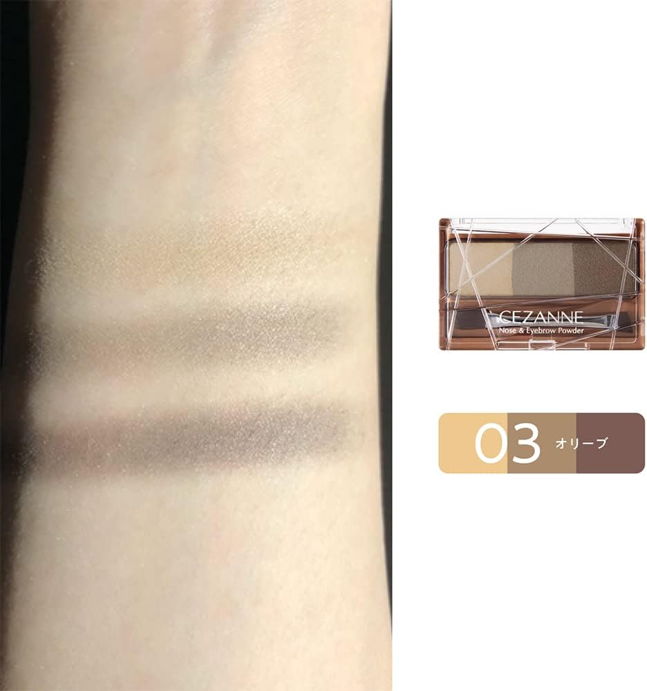 Cezanne Nose & Eyebrow Powder, 03, Olive, 0.1 Oz (3 G), Nose Shadow, Eyebrow Powder, 03 Olive, 0.1 Oz (3 G) (X 1)