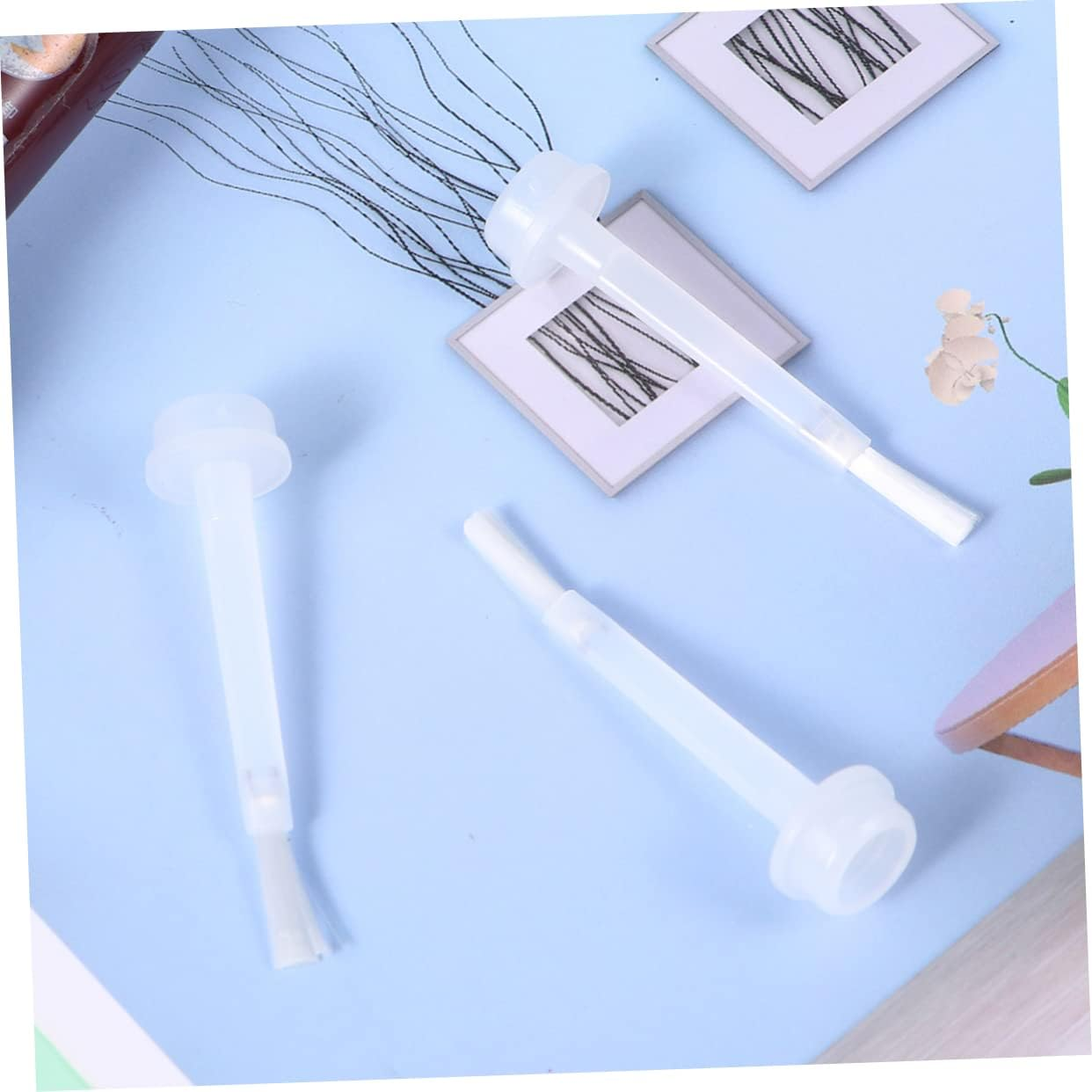 OATIPHO Nail Dipping Powder Liquid Replacement Brush Durable White Bristle Applicators for Dip Polish and Coat Kits Portable and Easy to Use Replacement Nail Brushes image number 2