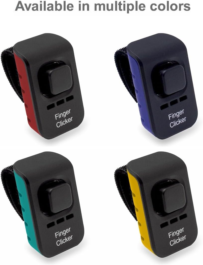 Educator Dog Training Finger Clicker with Audible Sound for Positive Reinforcement, Behavior and Obedience Pet Trainer, Teal - Red image number 4