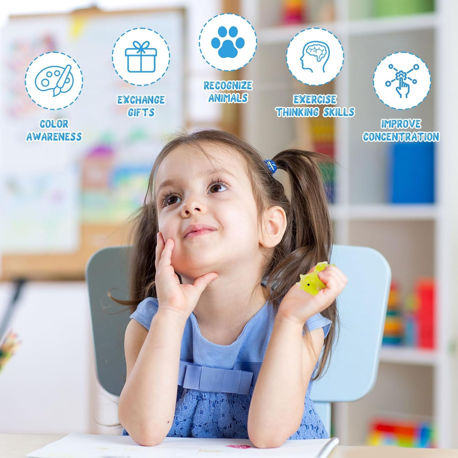 42 PCS Squishy Fidget Toys Sensory Stress Ball Bulk Pack Squeeze Party Favor Giveaways Idea with Delicate Box Individually Packaged No Duplicates image number 1