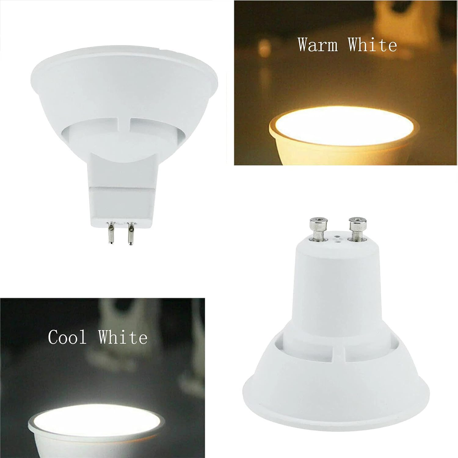 180 Degree Wide Beam Dimmable LED Spotlight Acrylic+Aluminum 10W GU10 MR16 220V&mdash;240V Bedroom Desk Lamp Bulb White Spotlight (6Pcs)