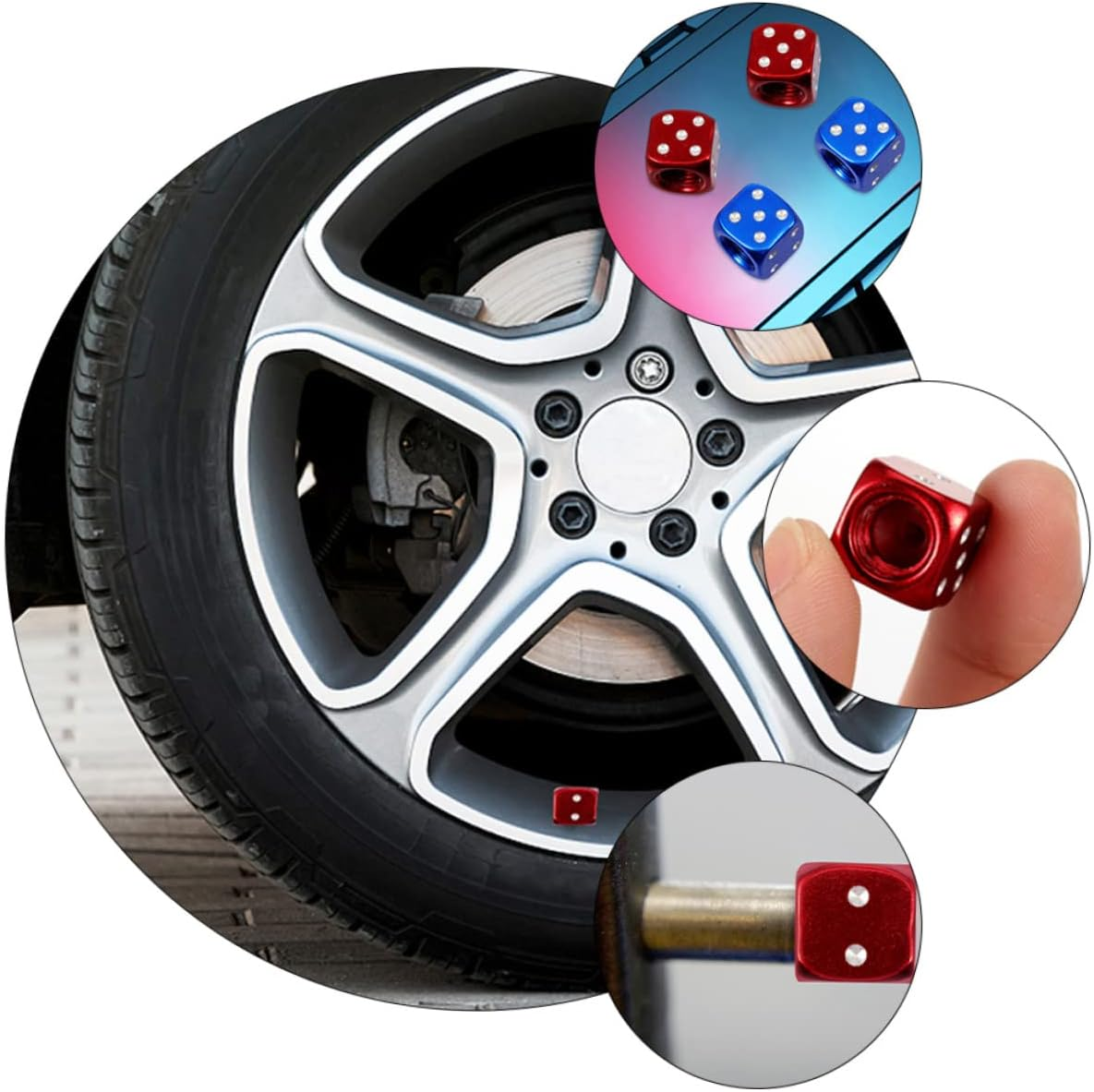 LALADEFIEE 10Pcs Tyre Valve Caps Auto Wheel Stem Air Dust Covers Replace Original Prevent Air Leakage image number 4