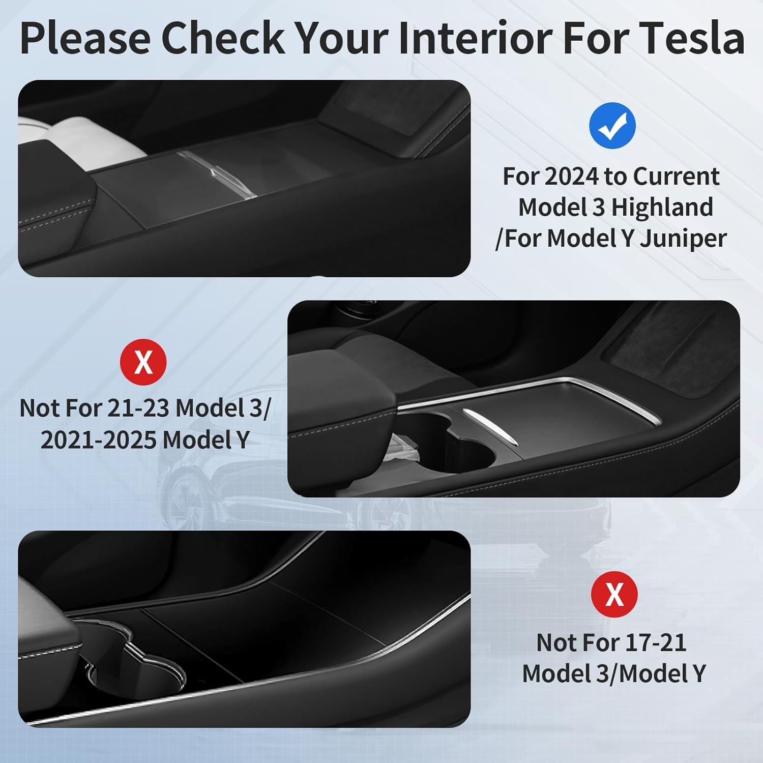 TSLDRV 2024 Newest Center Console Organizer Tray for Tesla Model 3 Highland 2024 [Slide Smoothly] Armrest Hidden Organizer Box Cup Holder for Tesla Model 3 Accessories 2024 image number 2