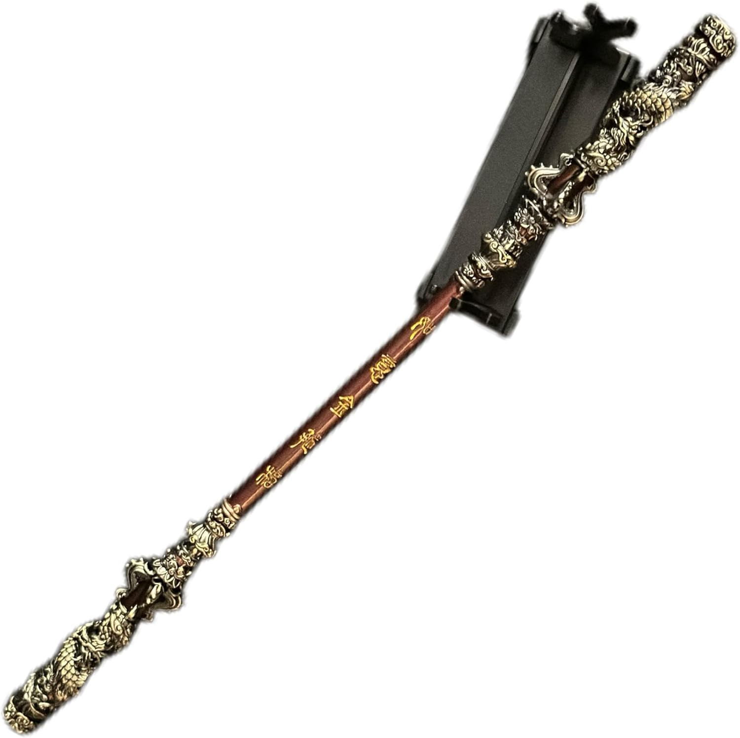 Piegricdiat Black Myth Monkey King 11.81In Golden Hoop, Game Collection, Monkey King Weapon Decoration, Desk Ornaments, Role-Playing Props, Backpack Pendant Zinc Alloy Crafts image number 4