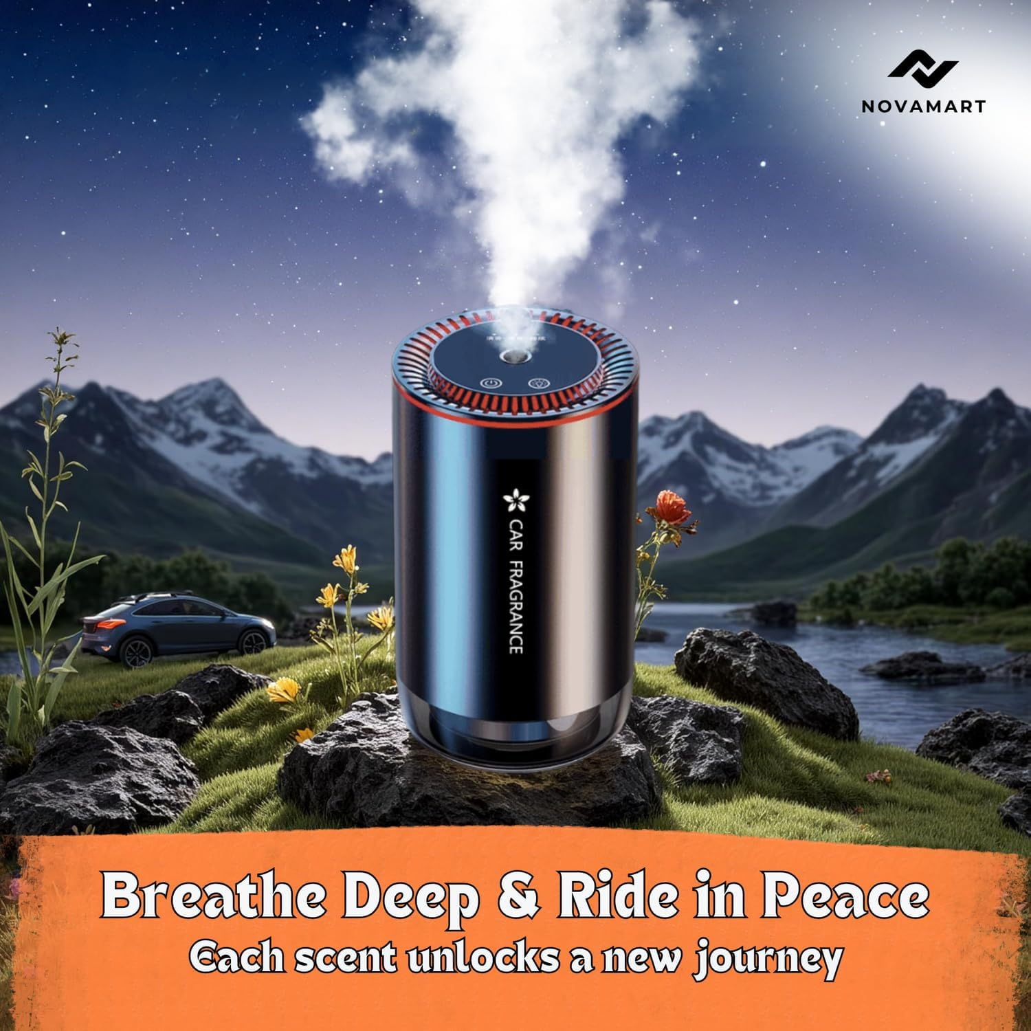 Essential Oil Diffuser &ndash; Aluminum Alloy & PC Aromatherapy Device with USB & Type-C Charging, 3-Speed Mist Control, Portable & Quiet Scent Machine for Home, Office, Travel &ndash; MSD Certified