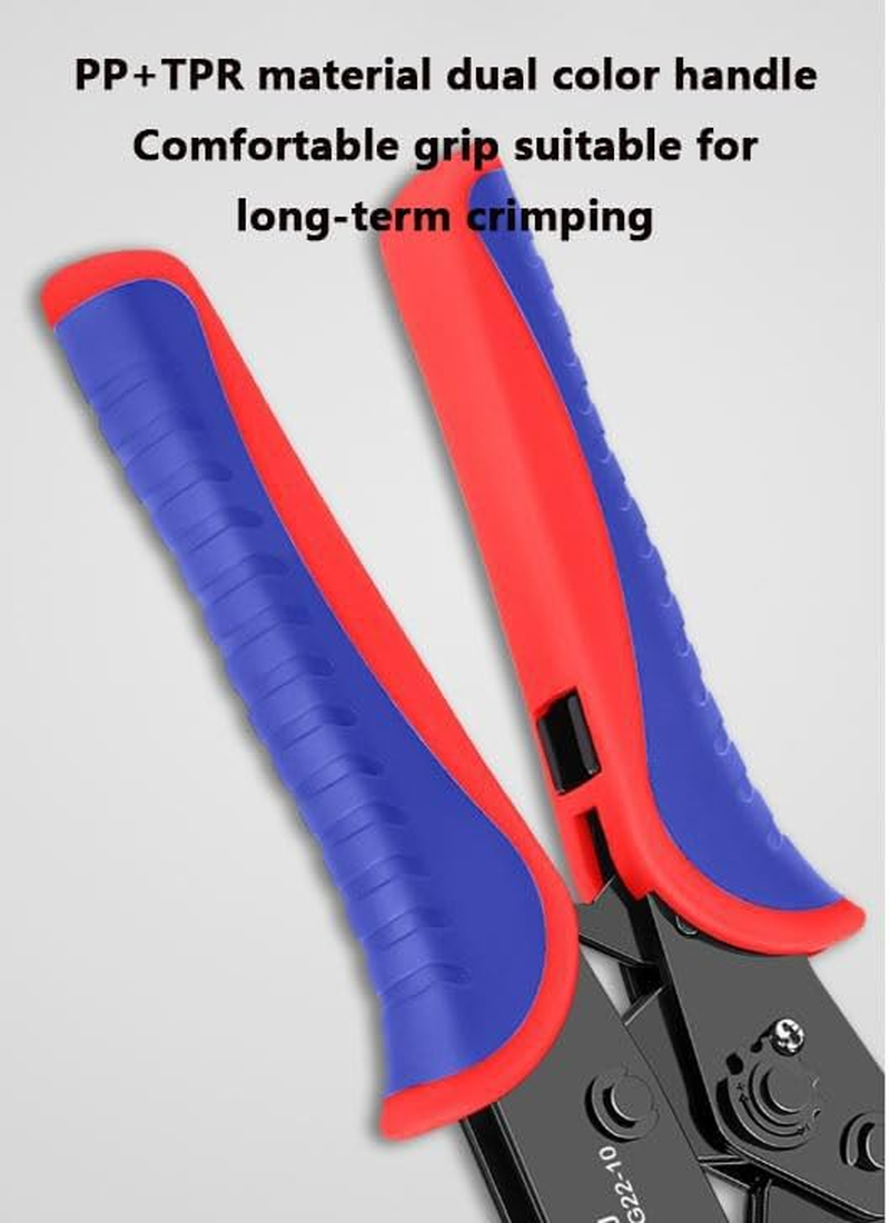 SOVYOULIVE Crimping Tool for Heat Shrink Connectors AWG22-10 (0.5-1.5Mm&sup2;)(1.5-2.5Mm&sup2;), Insulated Ratcheting Wire Terminal, Electrical Crimper Plier for Electrical Connectors image number 1