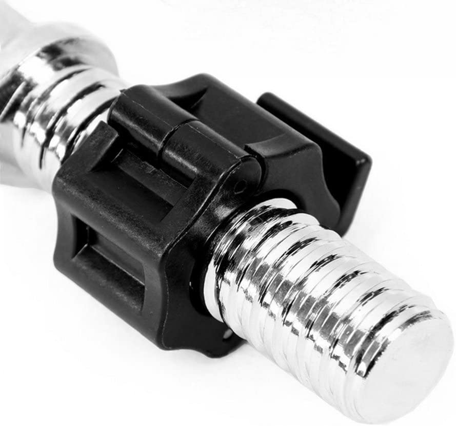 Hacuba Fitness 1 Inch Barbell Clamps - Quick Release Pair of Locking 1'' Diameter Standard Bar Weight Plates Collar Clips for Workout Weightlifting Fitness Training Bodybuilding (Black) image number 4