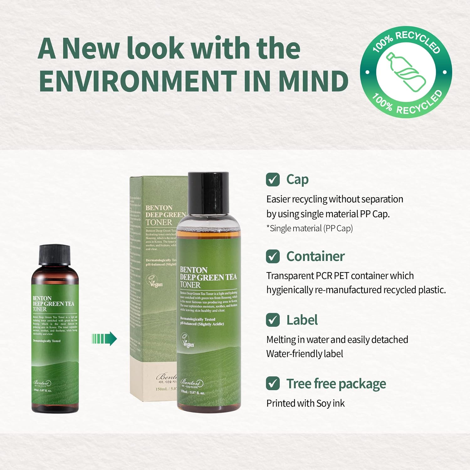 BENTON Deep Green Tea Toner image number 3