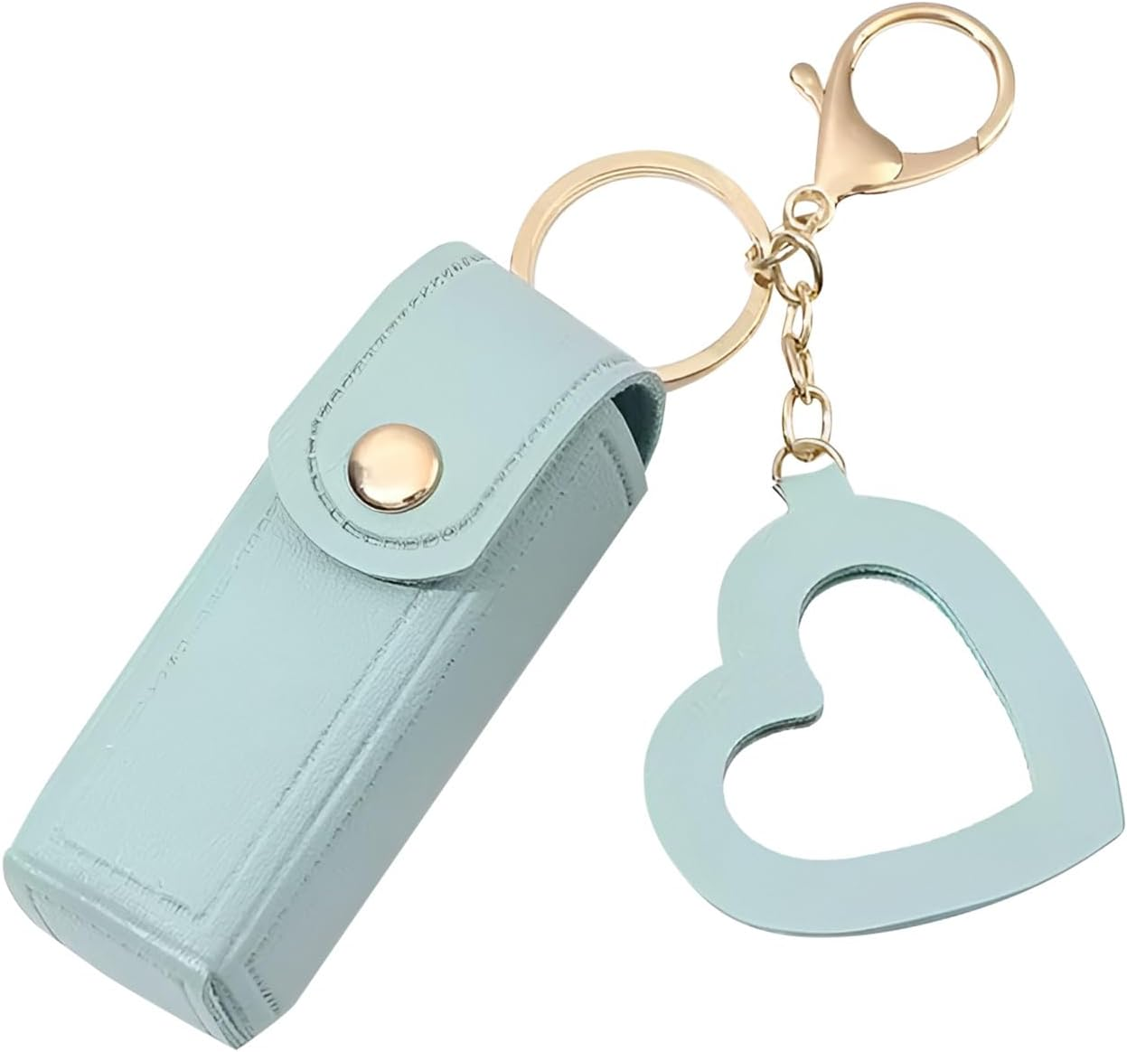 Lip Case, Lipstick Case, Keychain, 3.5 X 1.2 Inches (9 X 3 Cm), Women'S, PU Leather, Lip Cosmetic Pouch, Lip Balm Case, Mini Lipstick Bag, Cute, Stylish, Convenient to Hold, Cosmetic Container