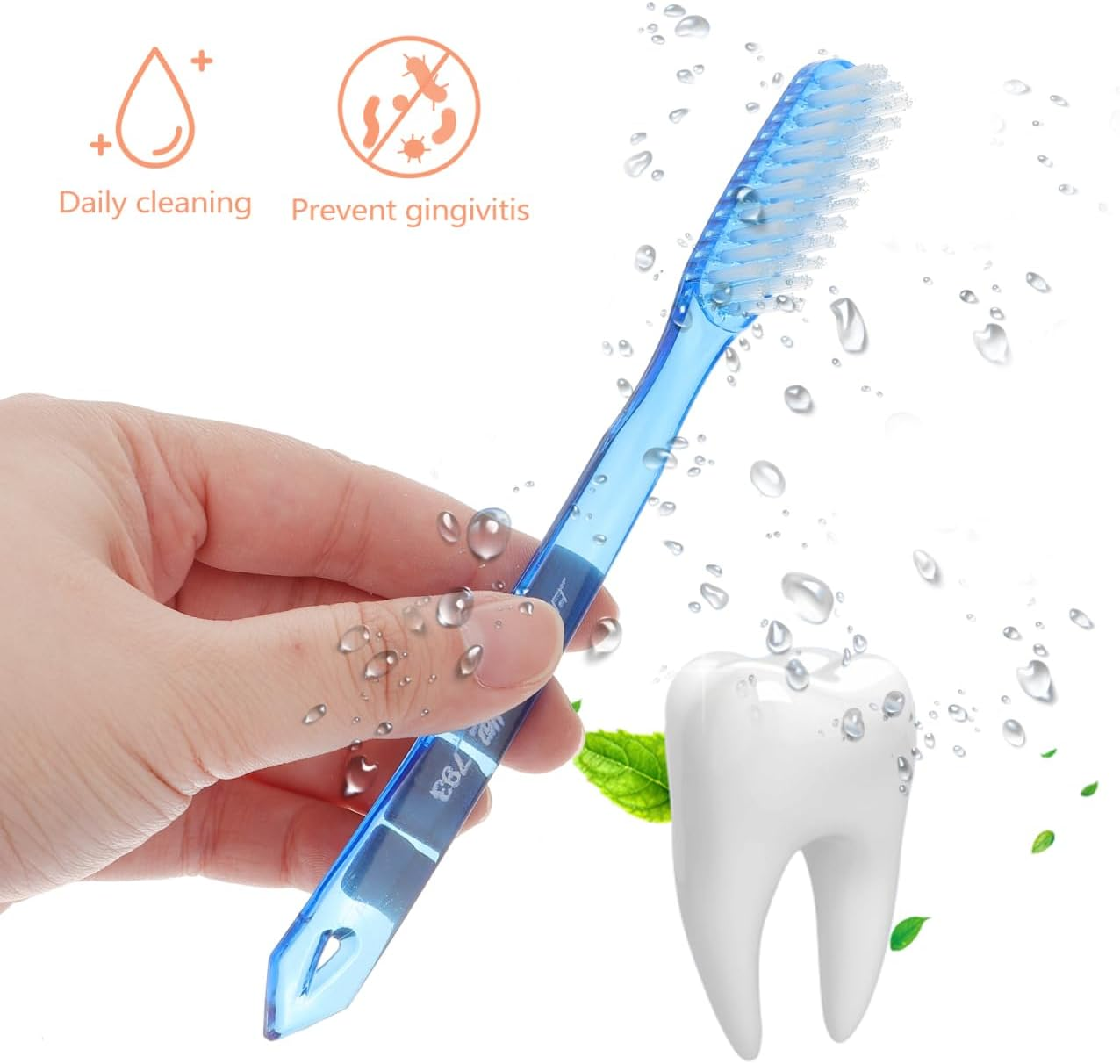 Mobestech Super Hard Toothbrush 6 Pack Adult Toothbrushes Firm Bristles for Effective Stain Cleaning Comfortable Grip for Daily and Travel Use image number 1