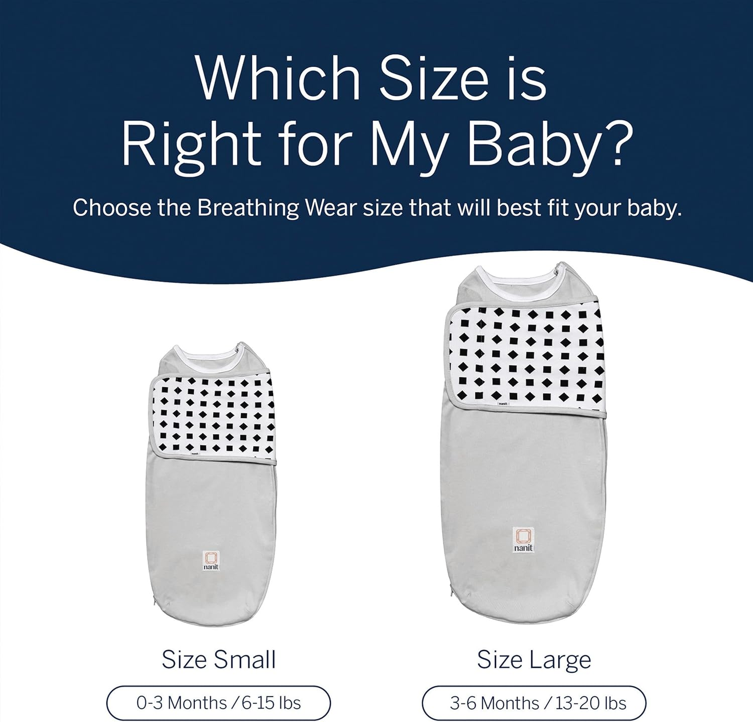 Nanit Breathing Wear Swaddle 3-Pack &Acirc;&euro;&ldquo; Works Pro Baby Monitor to Track Breathing Motion Sensor-Free, Real-Time Alerts, 100% Cotton, Size Large, 3-6 Months, Multi-Color image number 5