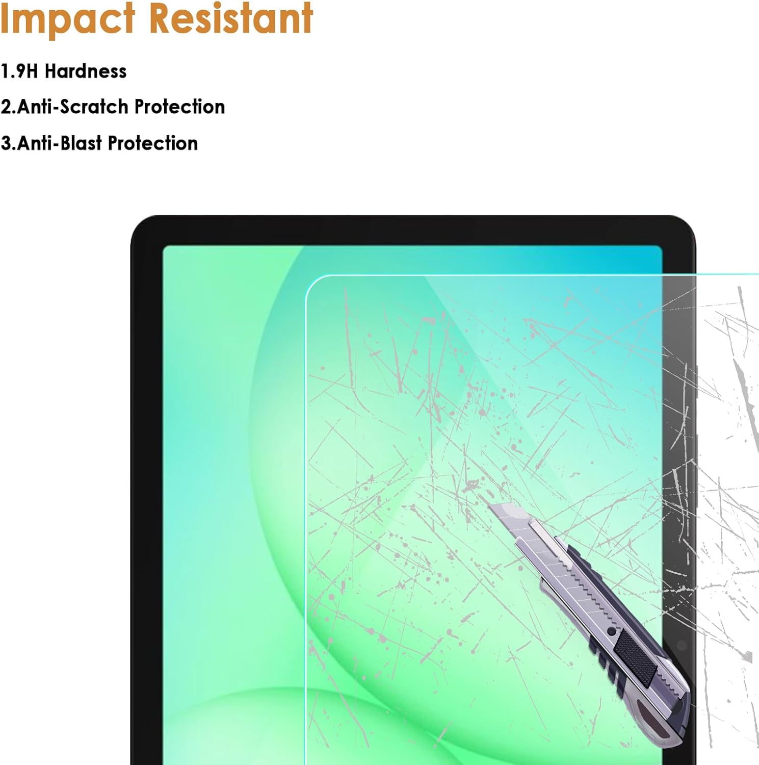 Hianjoo [2-Pack] Screen Protector Compatible with Samsung Galaxy Tab A11+ / A9+ / A9+ Kids Edition 11", [HD Clarity] [9 Hardness] Tempered Glass Replacement for Samsung Galaxy Tab A11 plus / A9 Plus image number 4