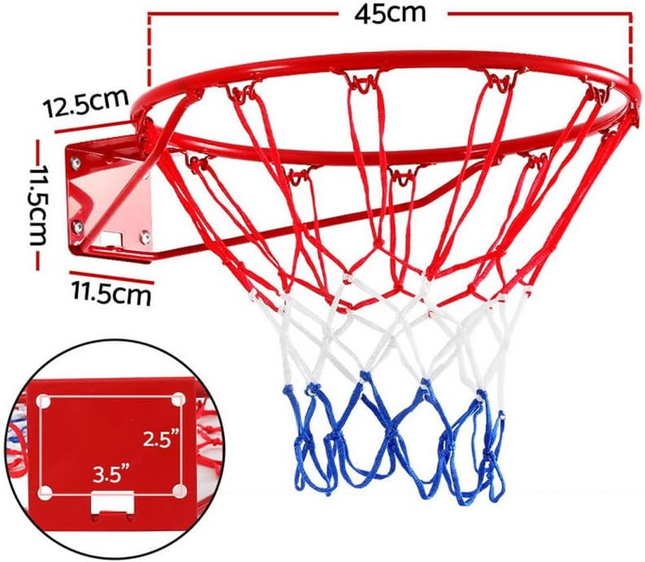Everfit Basketball Ring Hoop Rim Goal Net 45CM Wall Mounted Outdoor Hanging image number 1