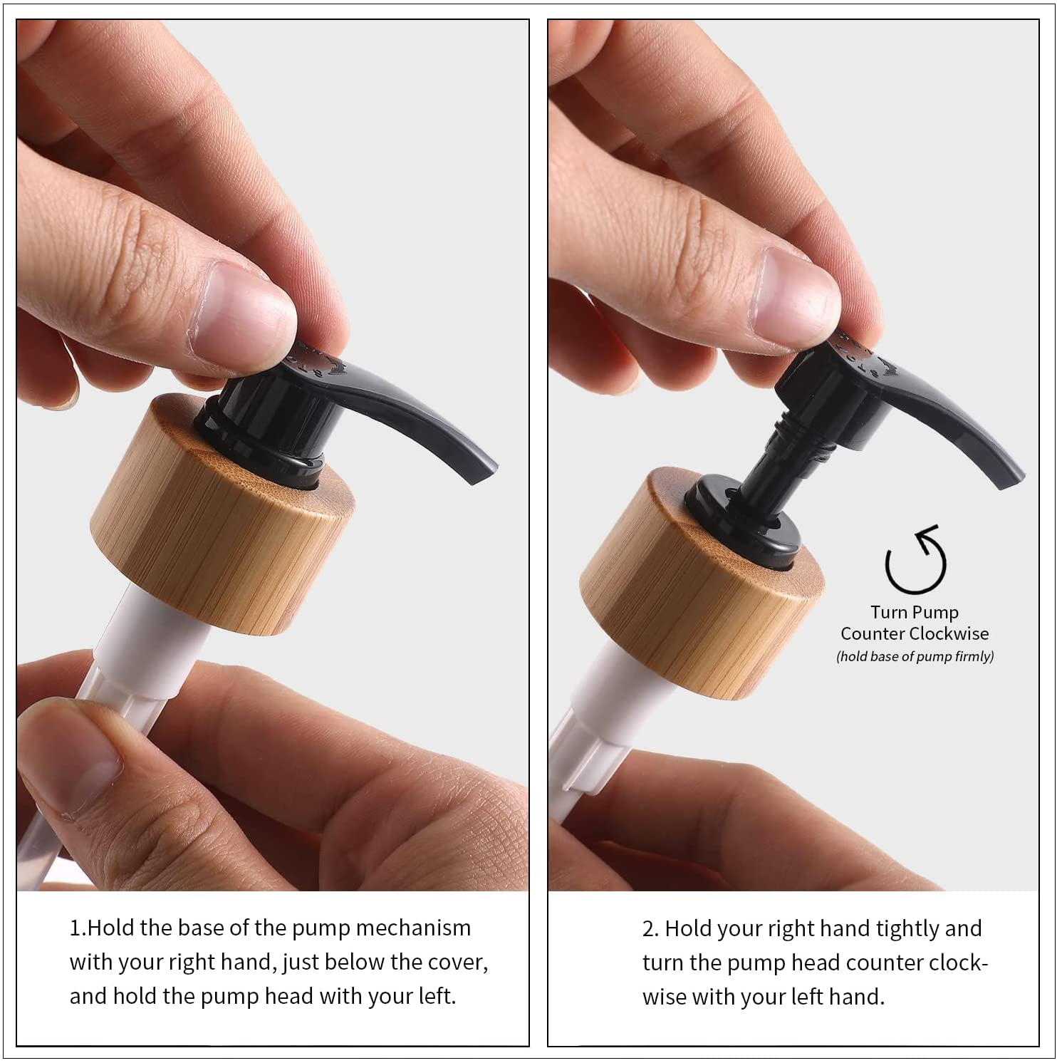 MOMEEMO Glass Soap Dispenser Set, Contains Hand Soap and Dish Soap Dispenser.Suitable for Kitchen Decor. (Black & White) image number 1