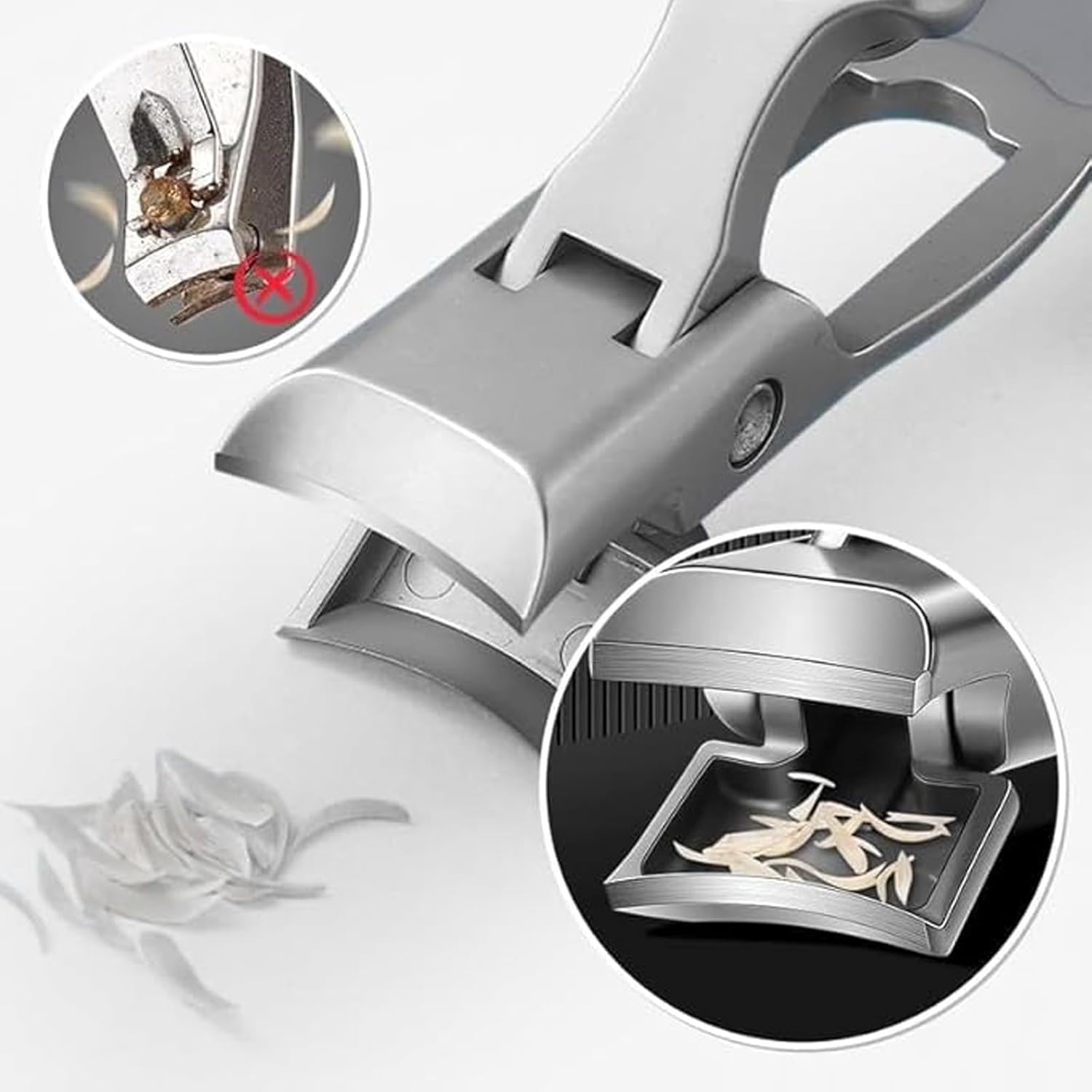 Mighty Clip Nail Clippers,Mightyclip Nail Clippers with Catcher File,German Nail Clippers for Men and Women,Mighty Clipper for Thick Toenails,Professional Heavy Duty Toe Clippers for Seniors (Silver) image number 6