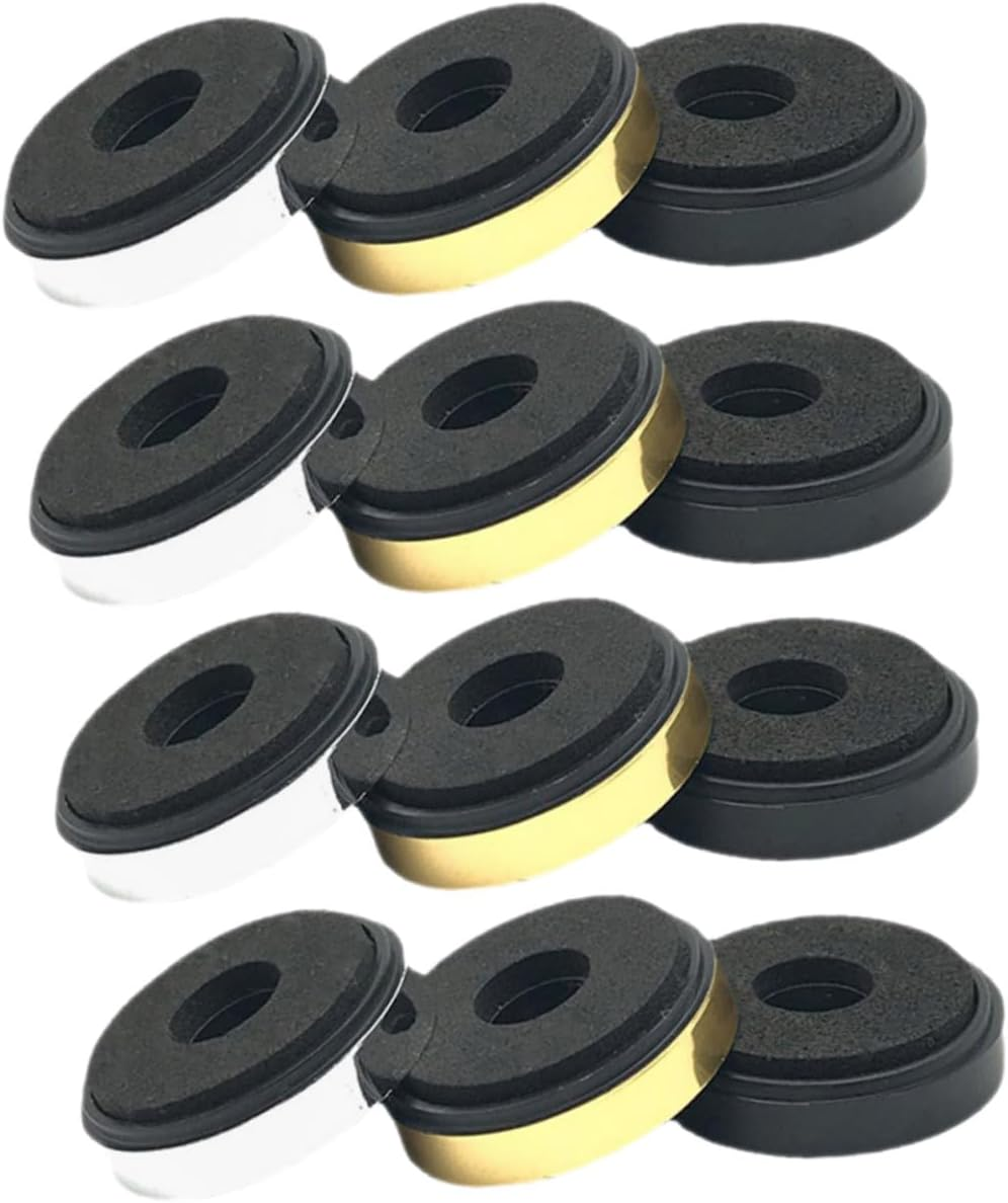 YOSADIER 12Pcs Speaker Isolation Pads and Vibration Damper Feet for Subwoofer and Turntable, 30X8Mm Foam Shock Absorbing Stands in Gold, Silver, Black &ndash; Home Audio Accessories for Hifi Audio Systems image number 6