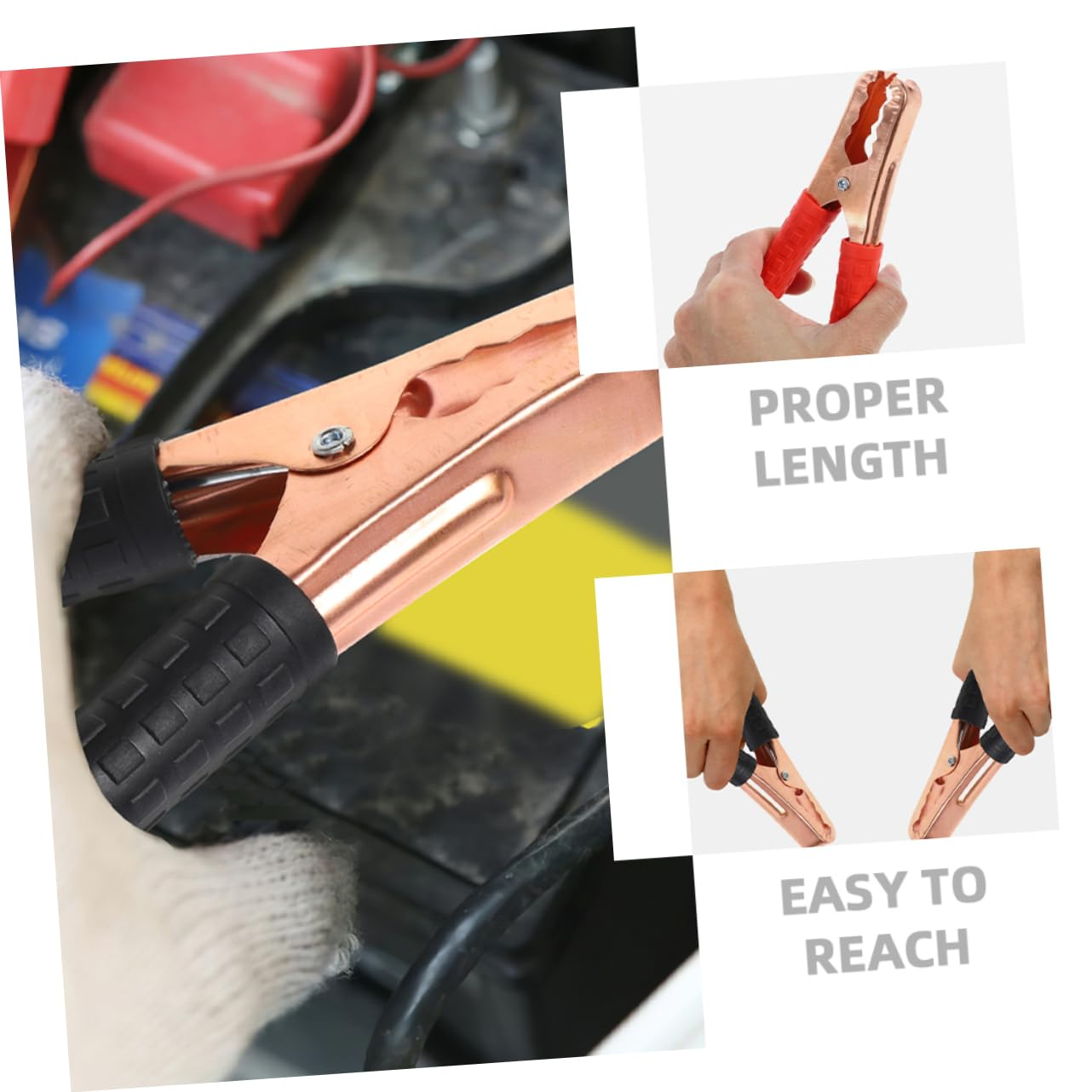 ULTECHNOVO Jumper Cables Kit 500A Car Battery Cable Heavy Duty Automotive Booster for Vehicle image number 3