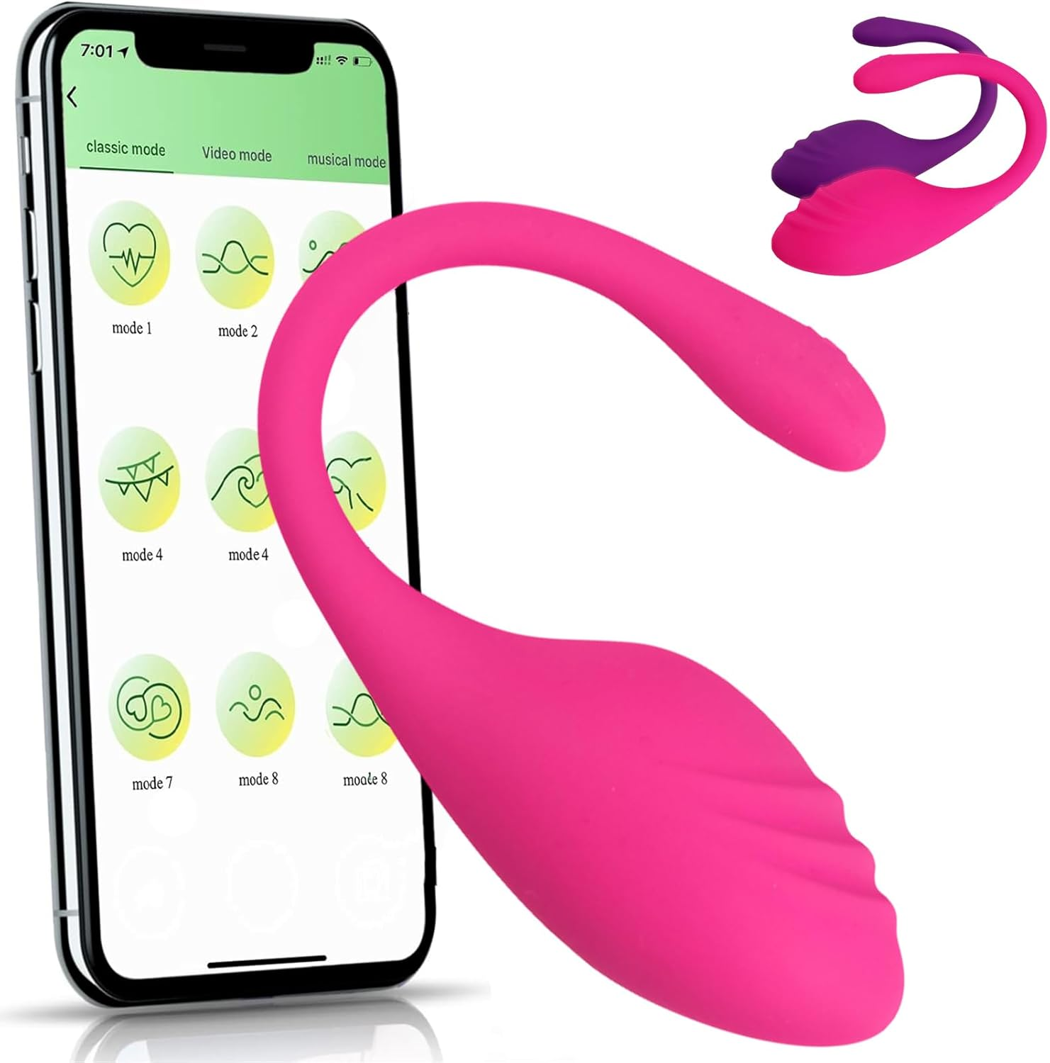 Wearable Panty Bullet Egg Plug Vibrator with App Control, Heart Butterfly Clitoral G Spot Dildo Vibrator, 9 Modes Vibrating Clitoral Stimulator Massager Adult Sex Toy for Women Couple Sex Toy (Pink) image number 5