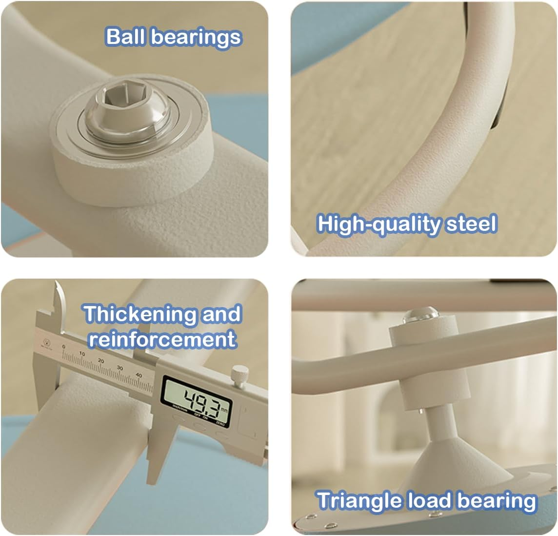 Sensory Swivel Chair - Spinning Seat for Kids with Autism,Training Body Coordination Toys for Toddlers(Blue) - Green image number 2