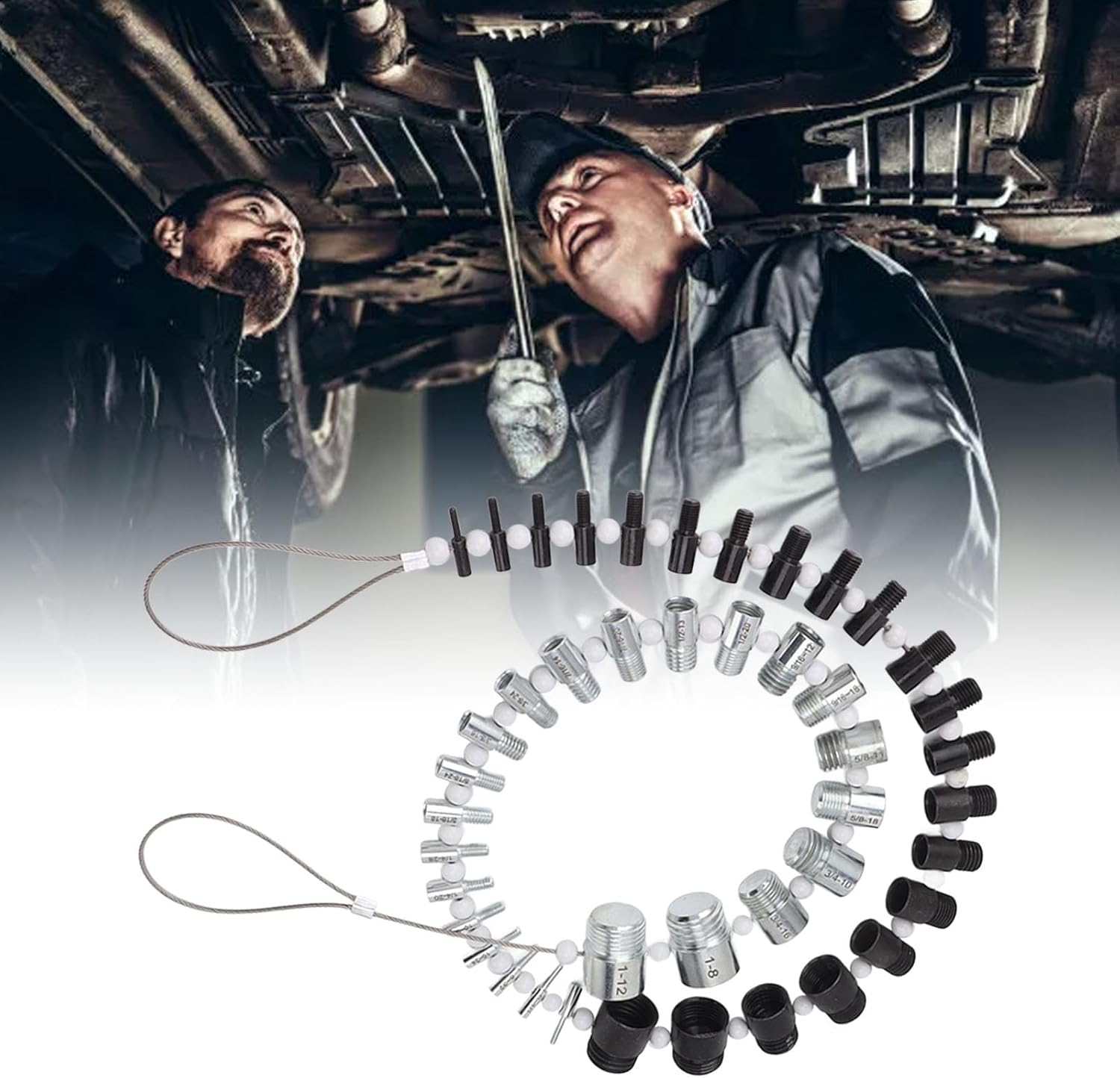 Nut and Bolt Thread Checker, Nut & Bolt Thread Checker 44 Male Female Thread Identifier Gauges, Nut and Bolt Checker 23 Inch & 21 Metric Sizes, Thread Gauge Set Accurate Measuremet image number 3