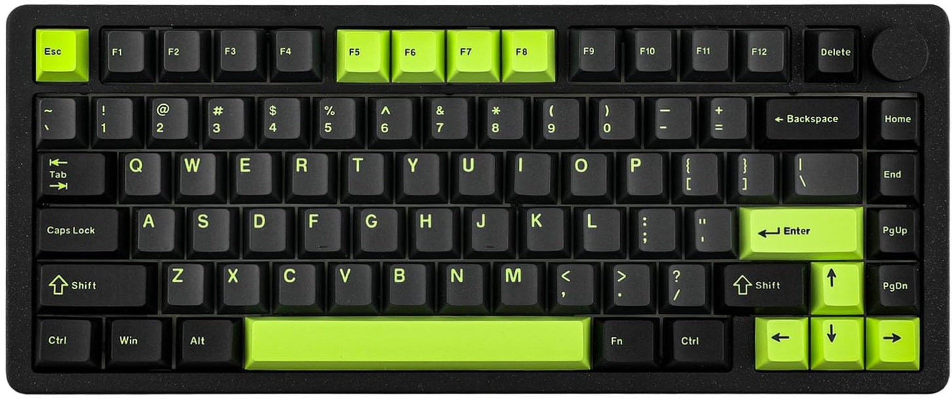 Mechlands Blade75 Wireless Aluminum Mechanical Gaming Keyboard, Gasket Creamy Keyboard, Bt5.0/2.4Ghz/Usb-C Hot Swappable Custom Keyboard with Knob, RGB Backlit, NKRO for Win/Mac/Games/Office (Black)