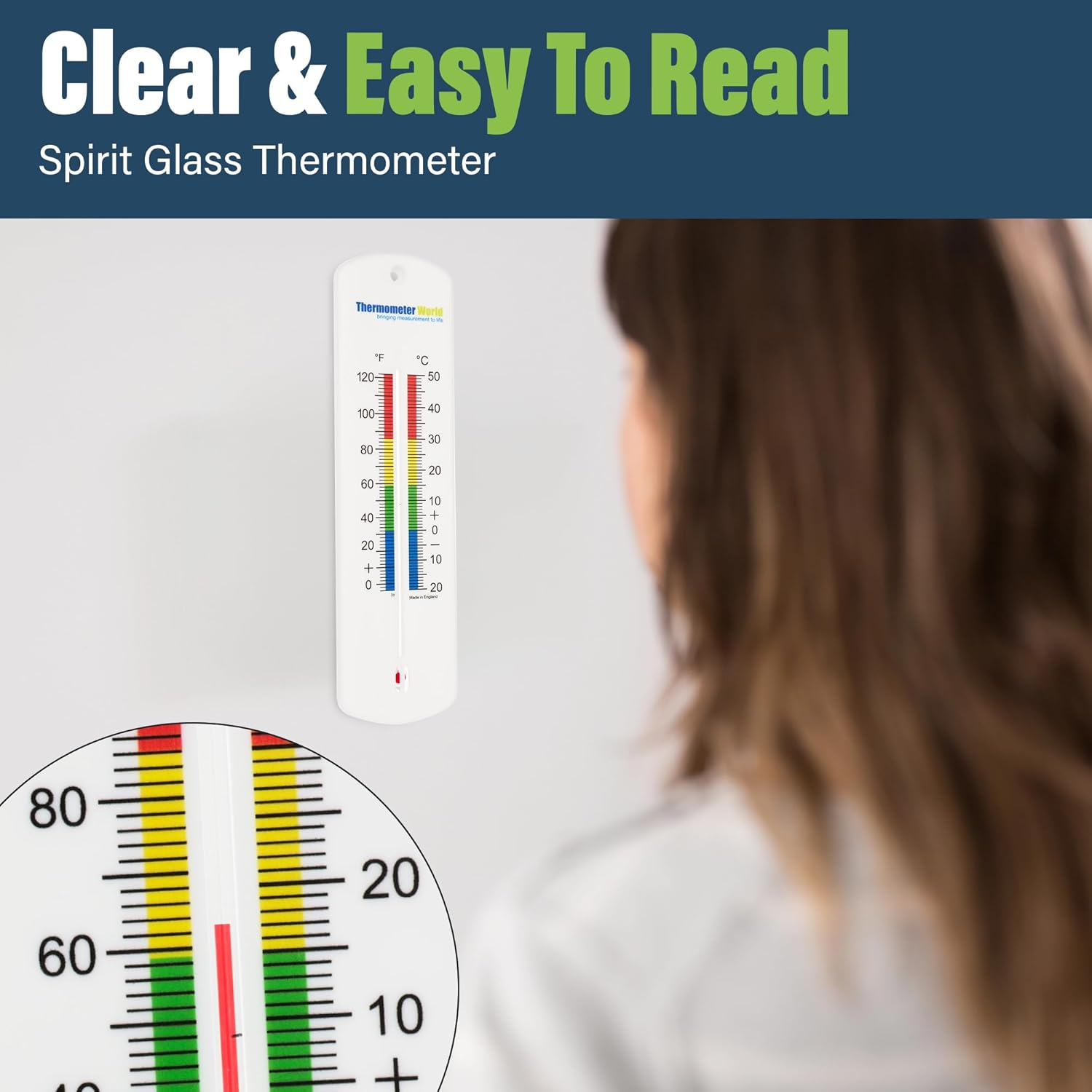 Large 240Mm Outdoor Thermometer for Garden - Can Be Used as a Greenhouse Thermometer or Home Office Room Indoor Wall Outside image number 4