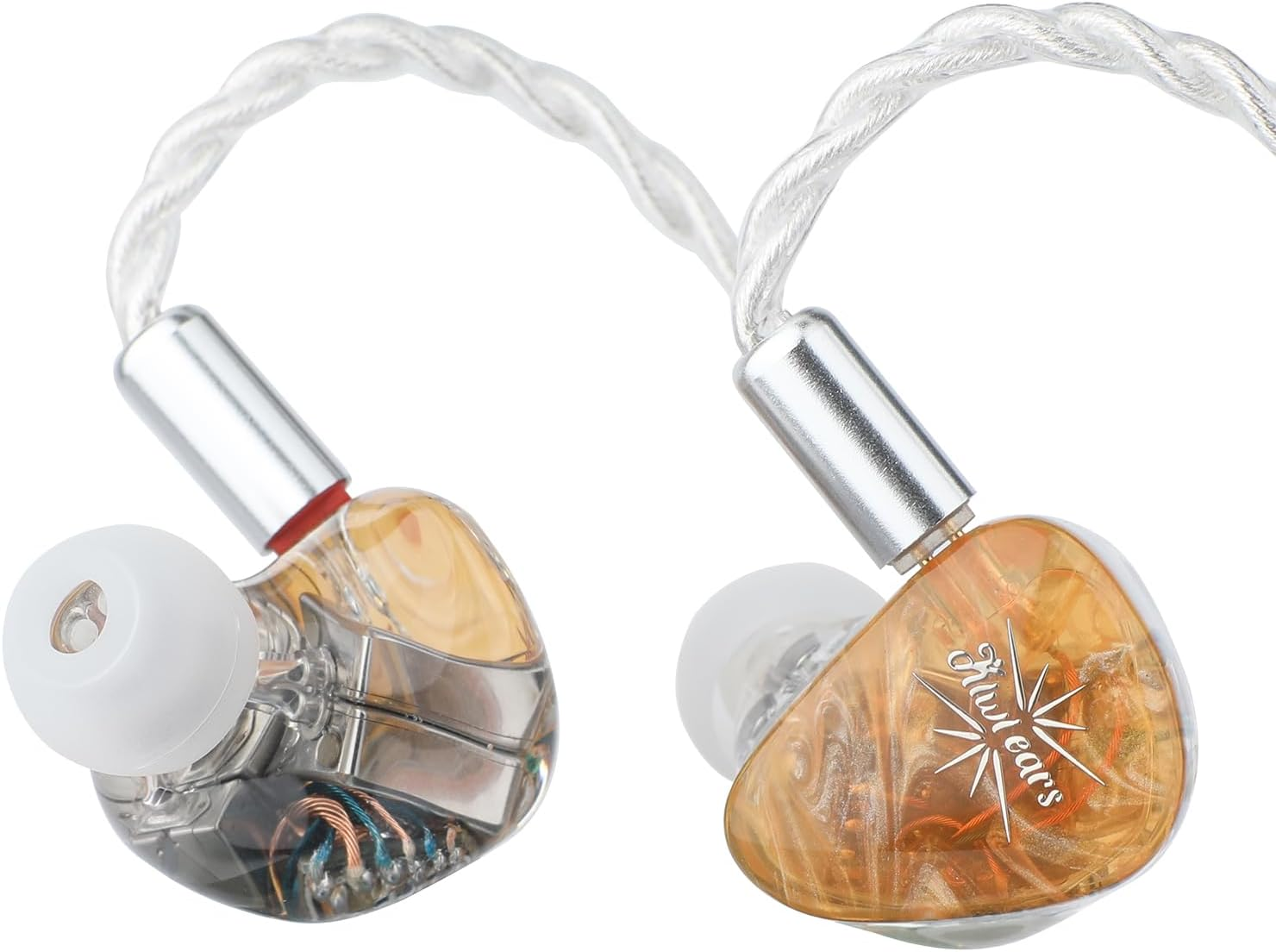 Linsoul Kiwi Ears Orchestra Lite Performance Custom 8BA In-Ear Monitor IEM with Detachable 4-Core 7N Oxygen-Free Copper OFC Cable, Handcrafts Faceplate for Audiophile Studio Musician (Purple)