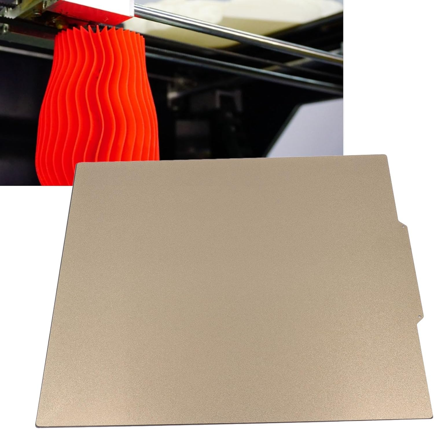 PEI Build Plate 430X430Mm, Double Sided Magnetic 3D Printer PEI Sheet for Kobra2 Maximum, Flexible 3D Printing Textured Bed Cover Build Platform, 3D Printer Accessories