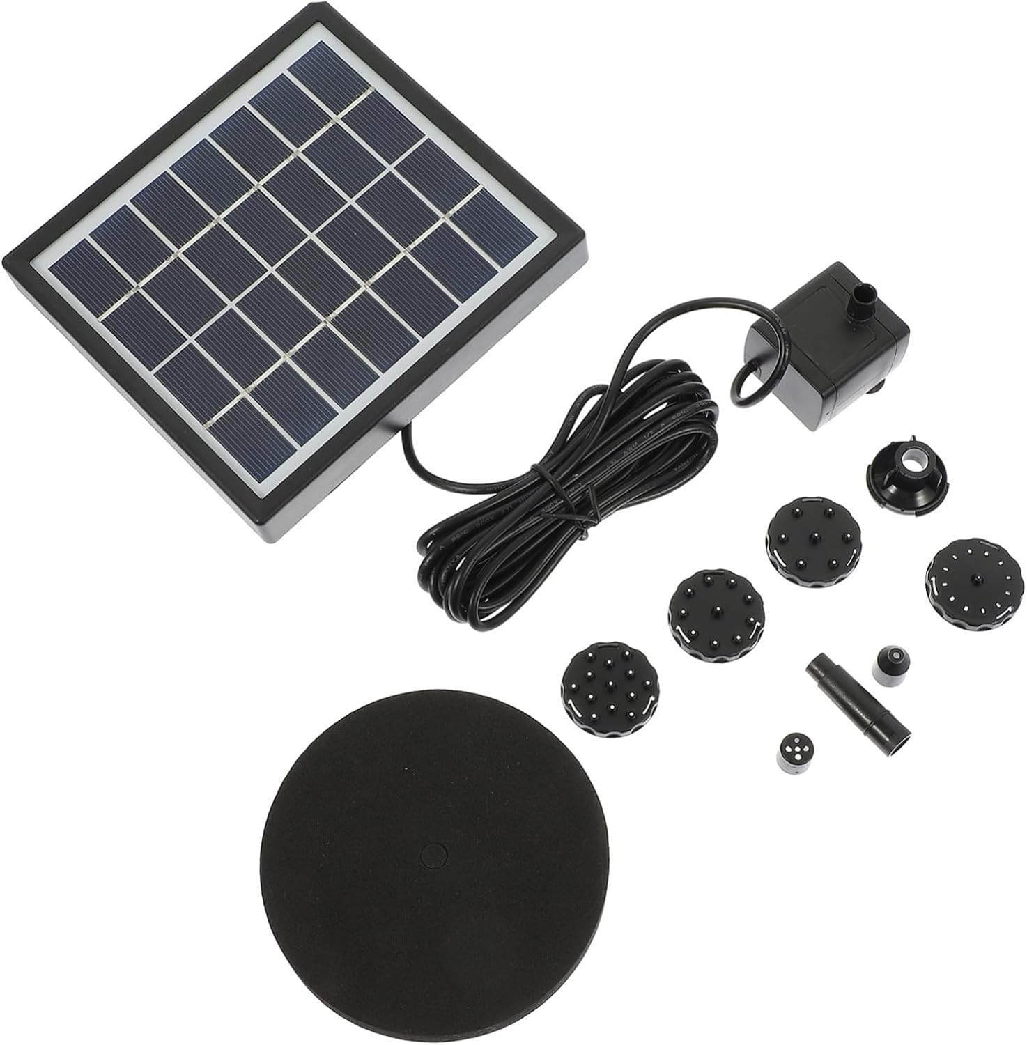 Homoyoyo Solar Powered Garden Fountain Pump Small Solar Water Pump for Outdoor Decoration Plastic and Stainless Steel Automatic Operation without Battery Electricity for Rockery and Pool