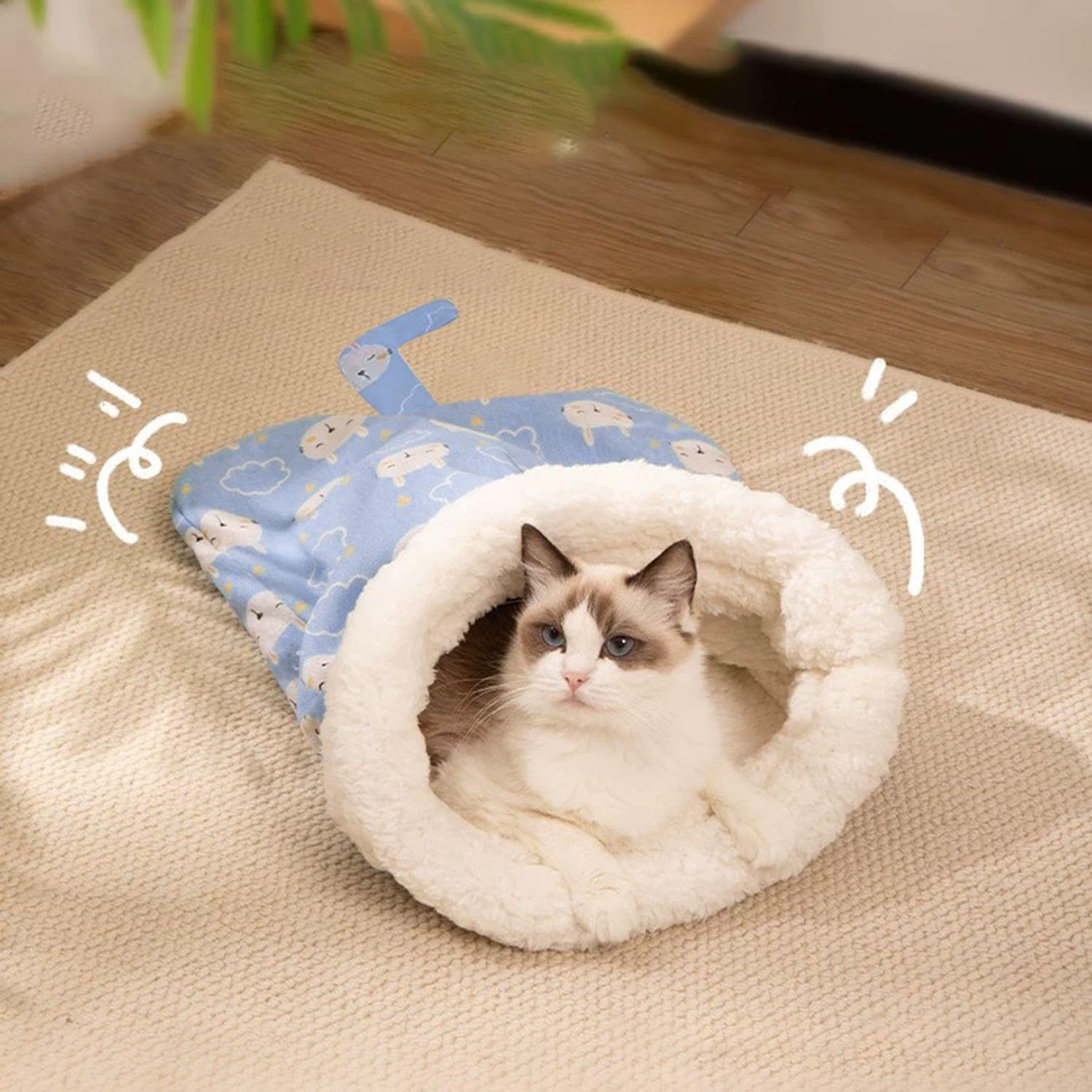 RELKLYU 1 X Pet Warm Sleeping Bag, Pet for Pets, Wind Cat Nest image number 3